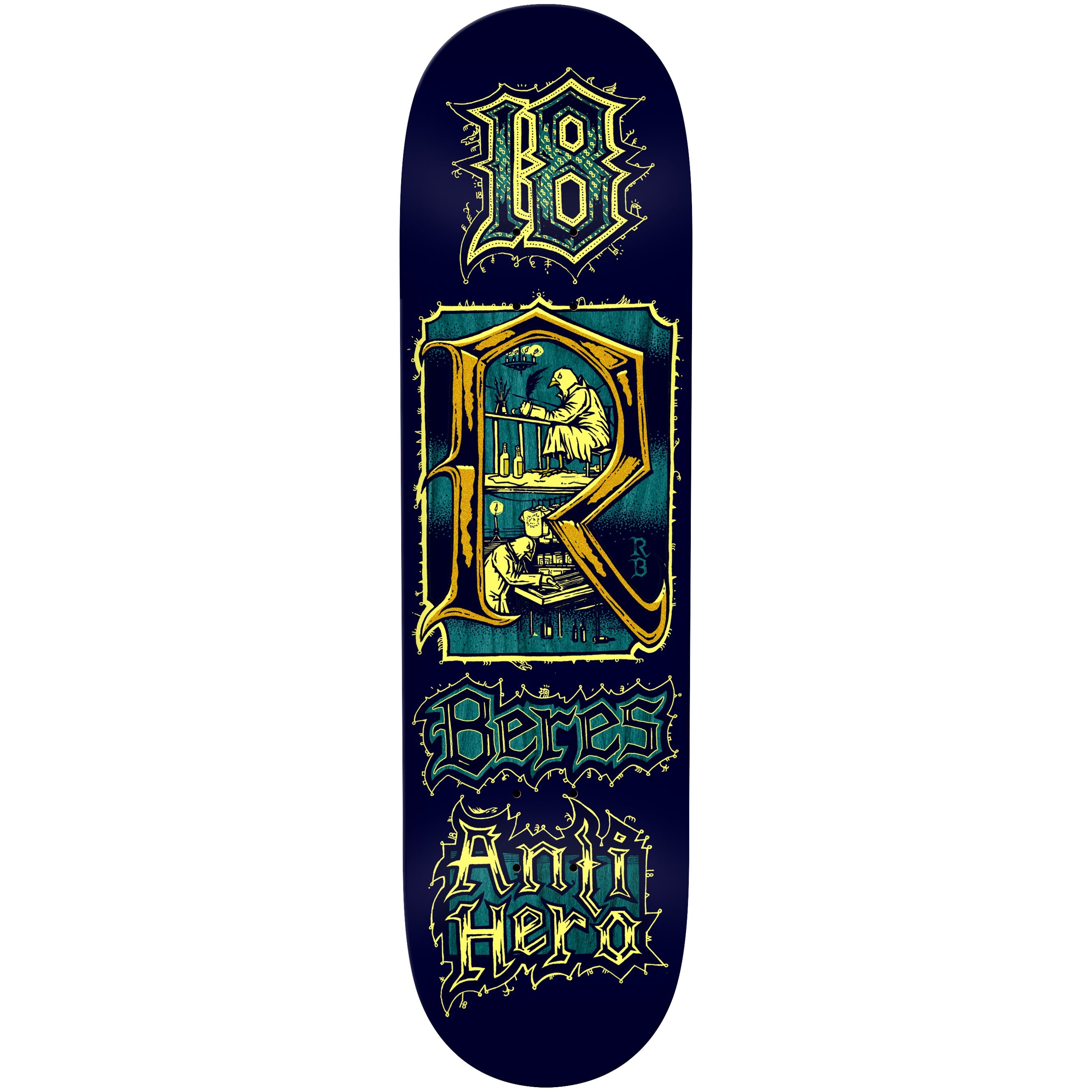 Anti Hero Skateboard Deck Raney Beres Medieval 8.5" x 31.85"