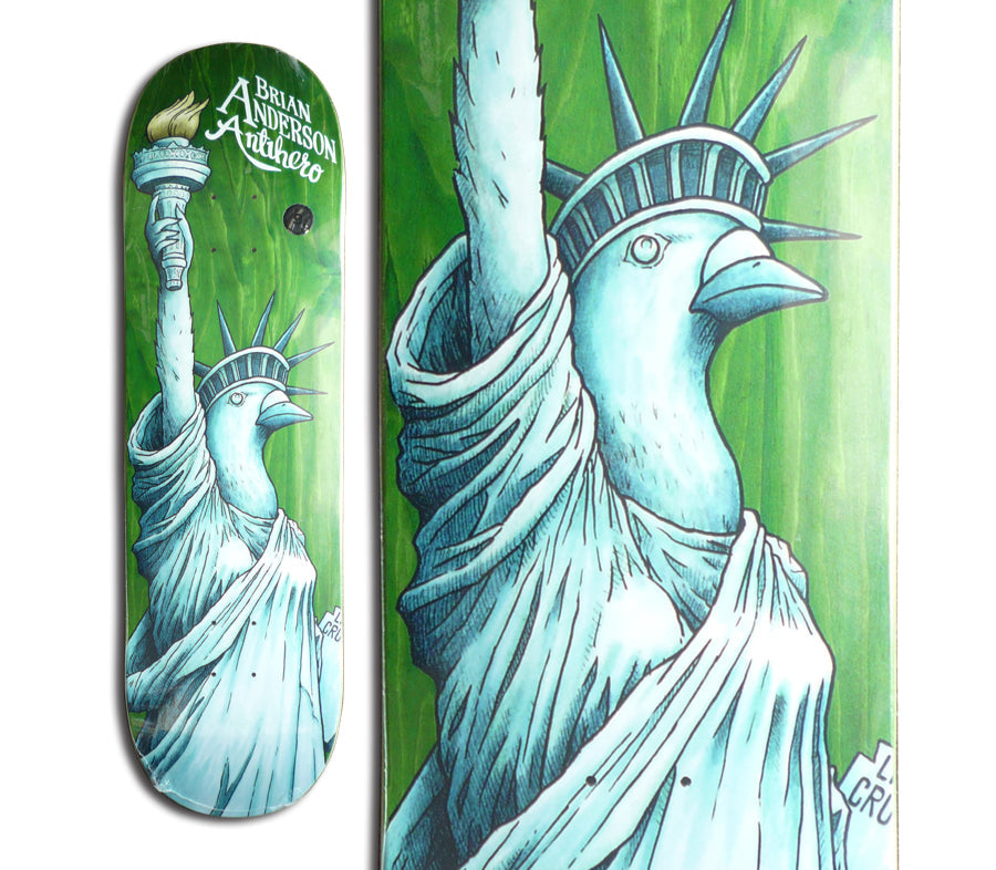 Anti Hero Skateboard Deck Brian Anderson Libirdty Assorted 9.0" x 33.25"