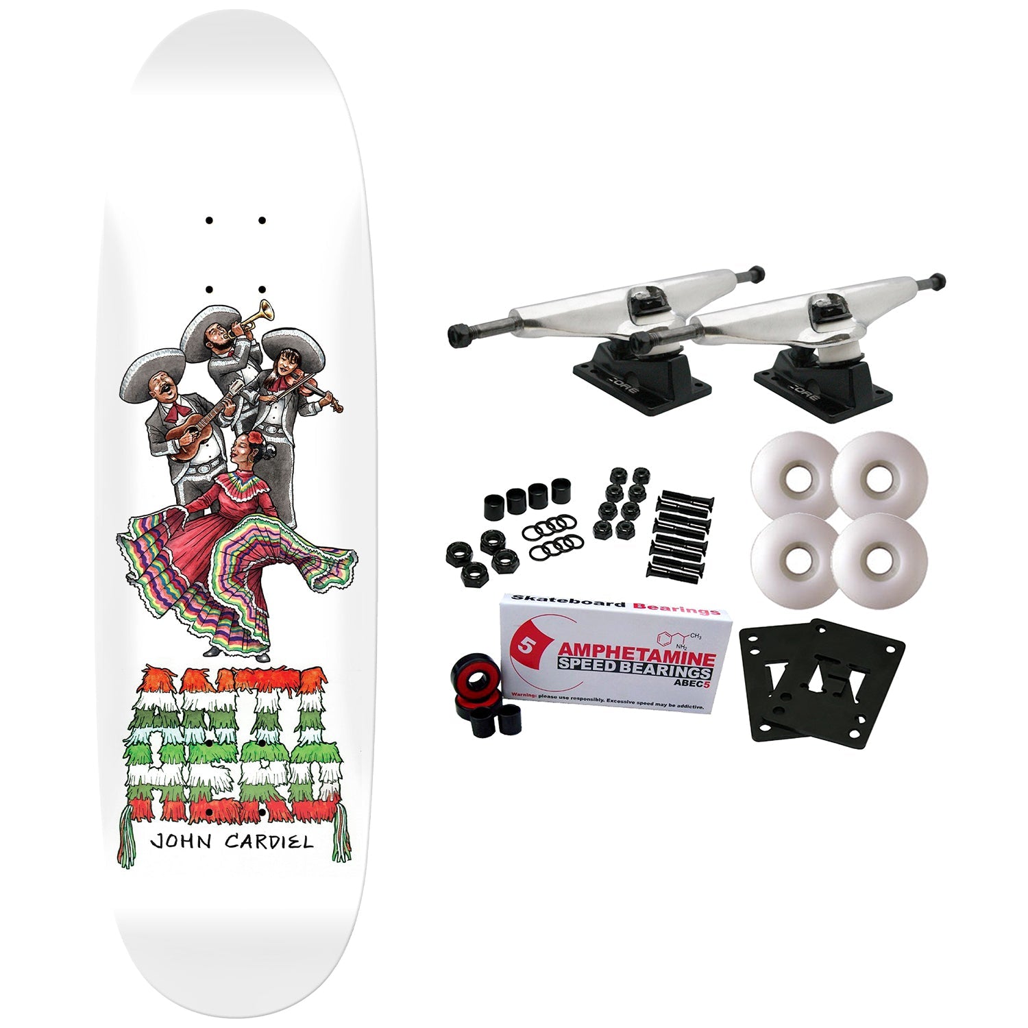 Anti Hero Skateboard Complete John Cardiel Liberdad Huffer 9.18" x 32.62"