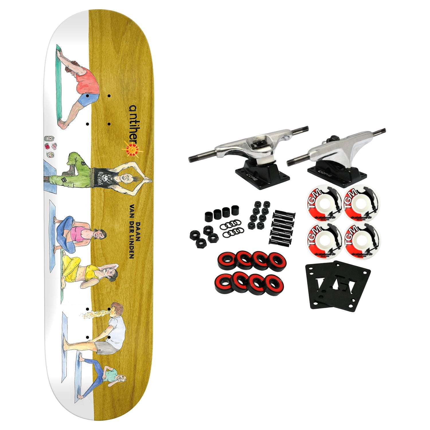Anti Hero Skateboard Complete Daan I Farted in Yoga Class 8.38" x 32.25"
