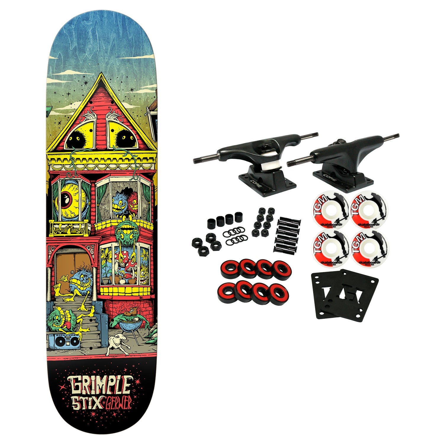 Anti Hero Skateboard Complete Gerwer Grimple Stix Victorians 8.25" x 31.5"