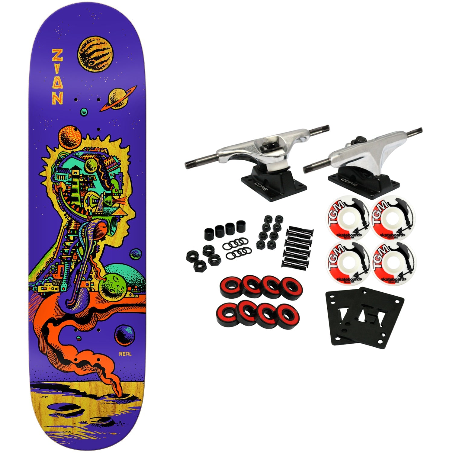 Real Skateboard Complete Zion Wright Artificial True Fit 8.38" x 31.75"