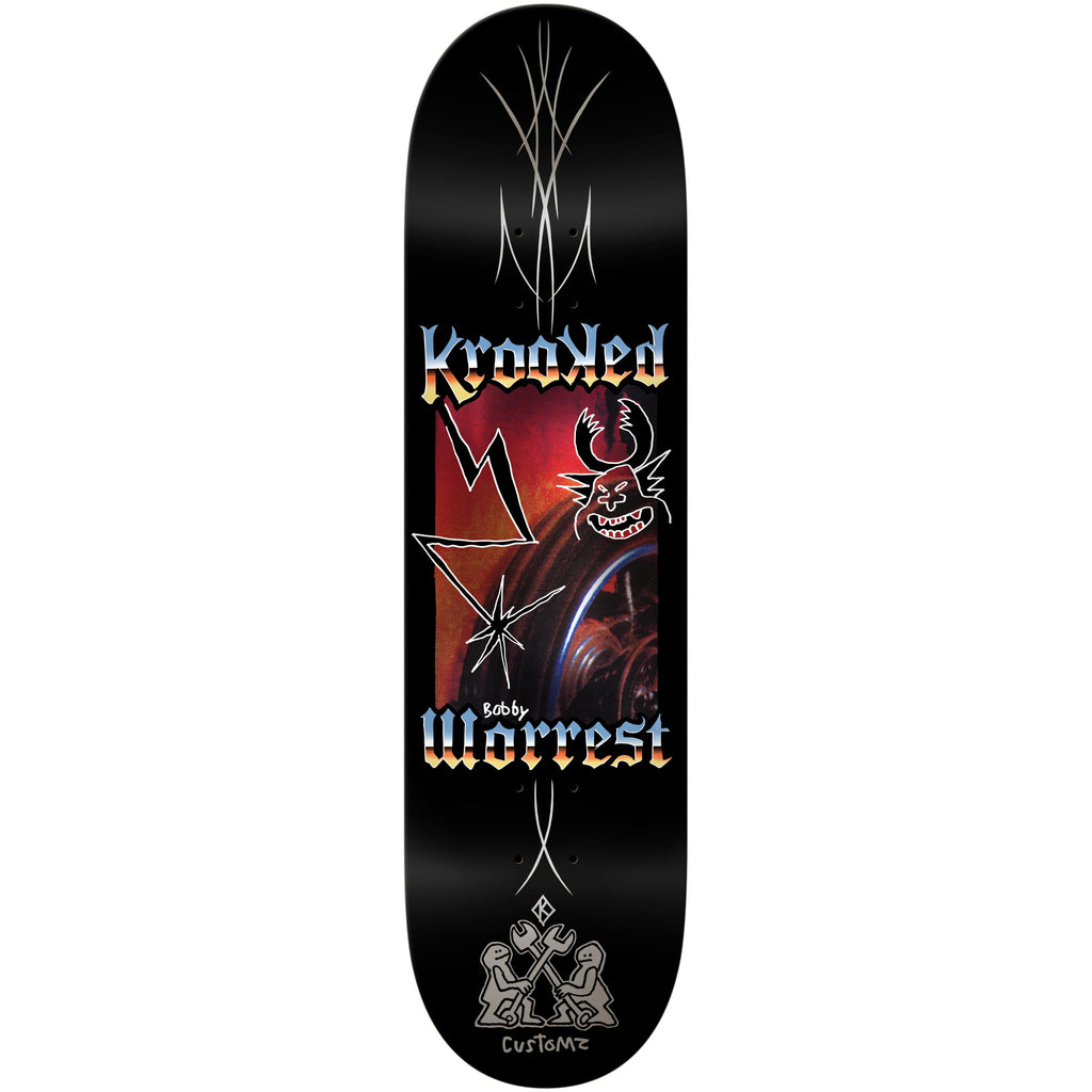 Krooked Skateboard Complete Worrest Chrome Zone Twin Tail 8.3" x 31.9"