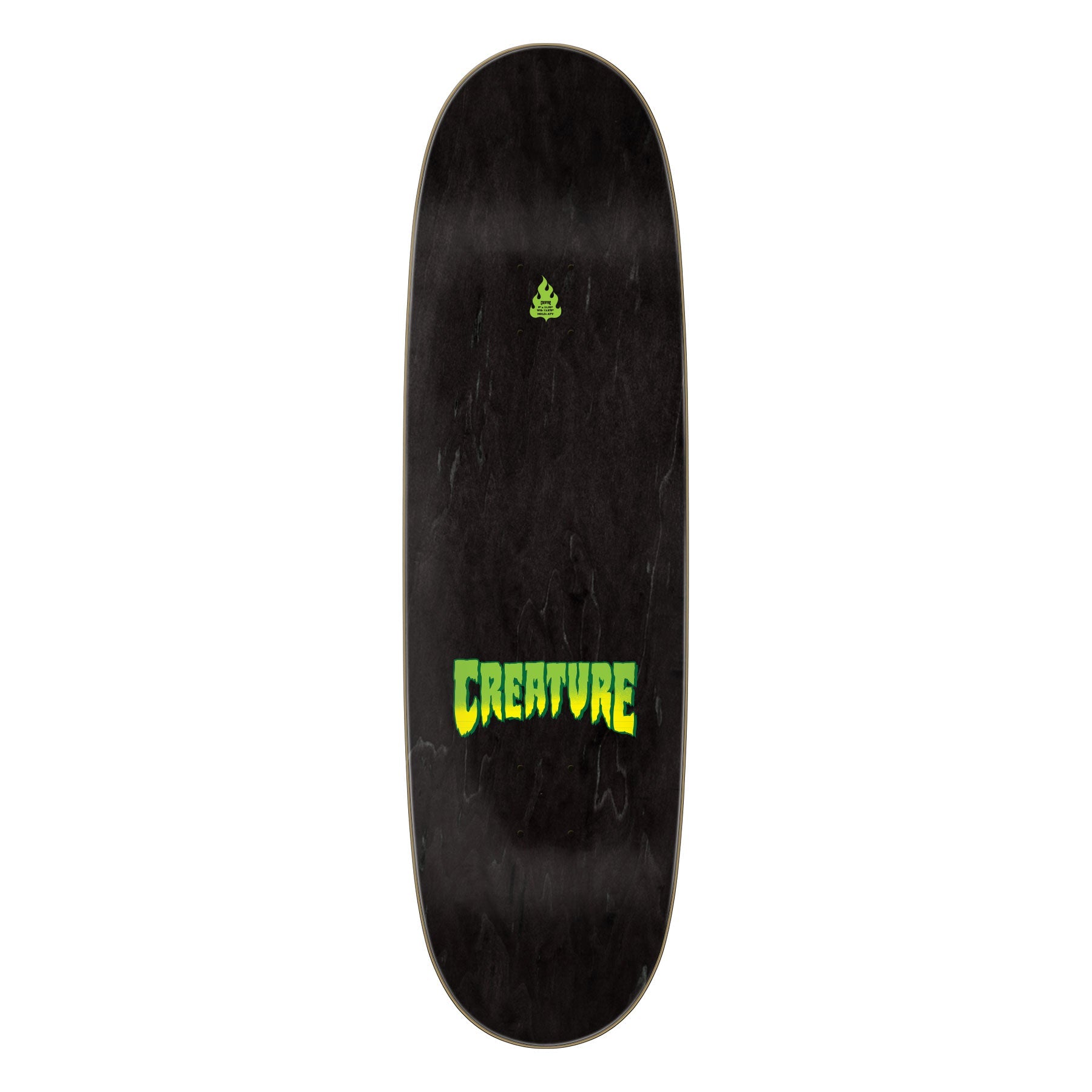 Creature Skateboard Complete Logo Spray Black 9.0" x 32"