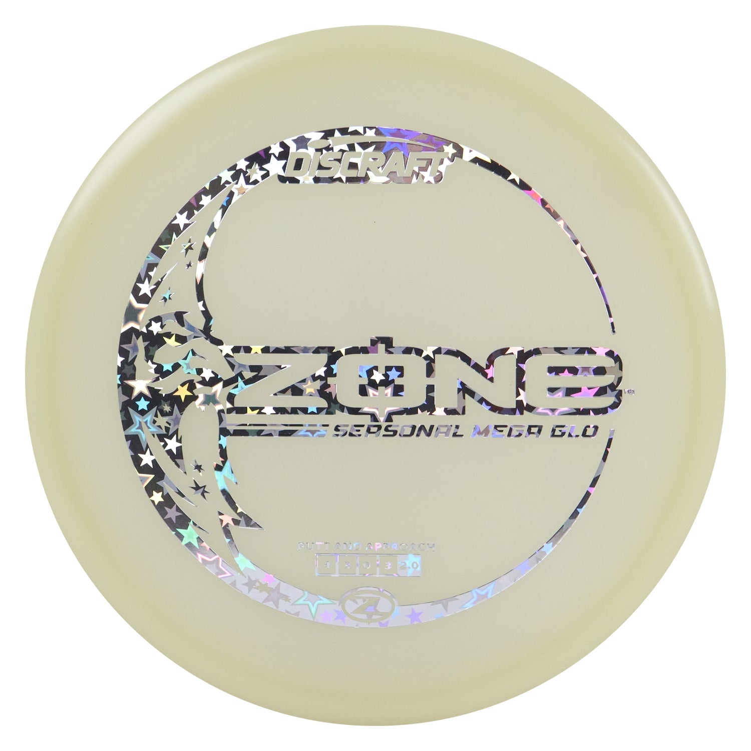Discraft Disc Golf Seasonal Mega-Glo Zone Putter 4/3/0/3 - Choose Exact Disc