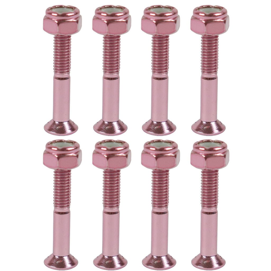 Dime Bag Skateboard Mounting Hardware 1.25" Phillips Pink Nuts and Bolts