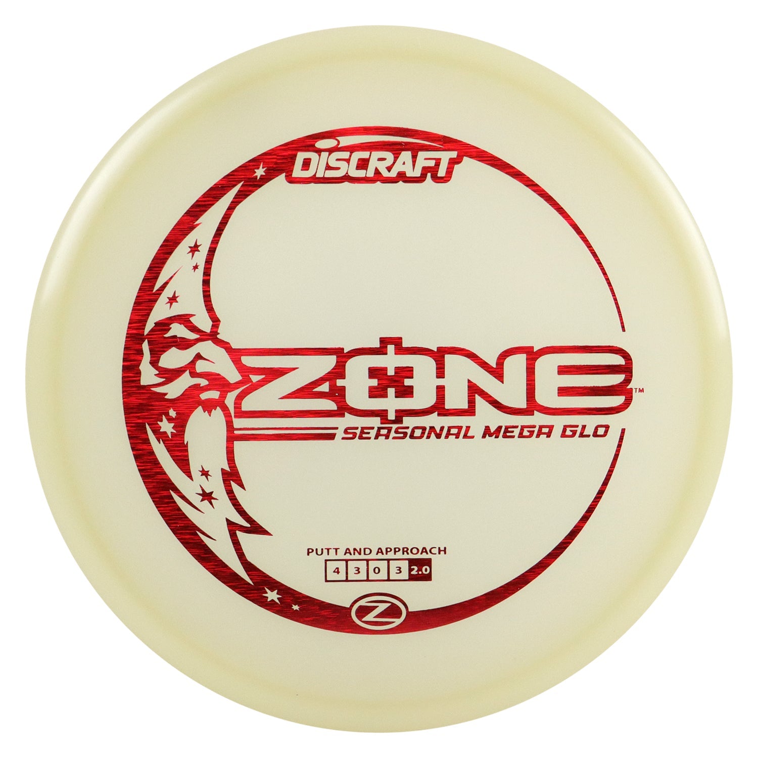 Discraft Disc Golf Seasonal Mega-Glo Zone Putter 4/3/0/3 - Choose Exact Disc