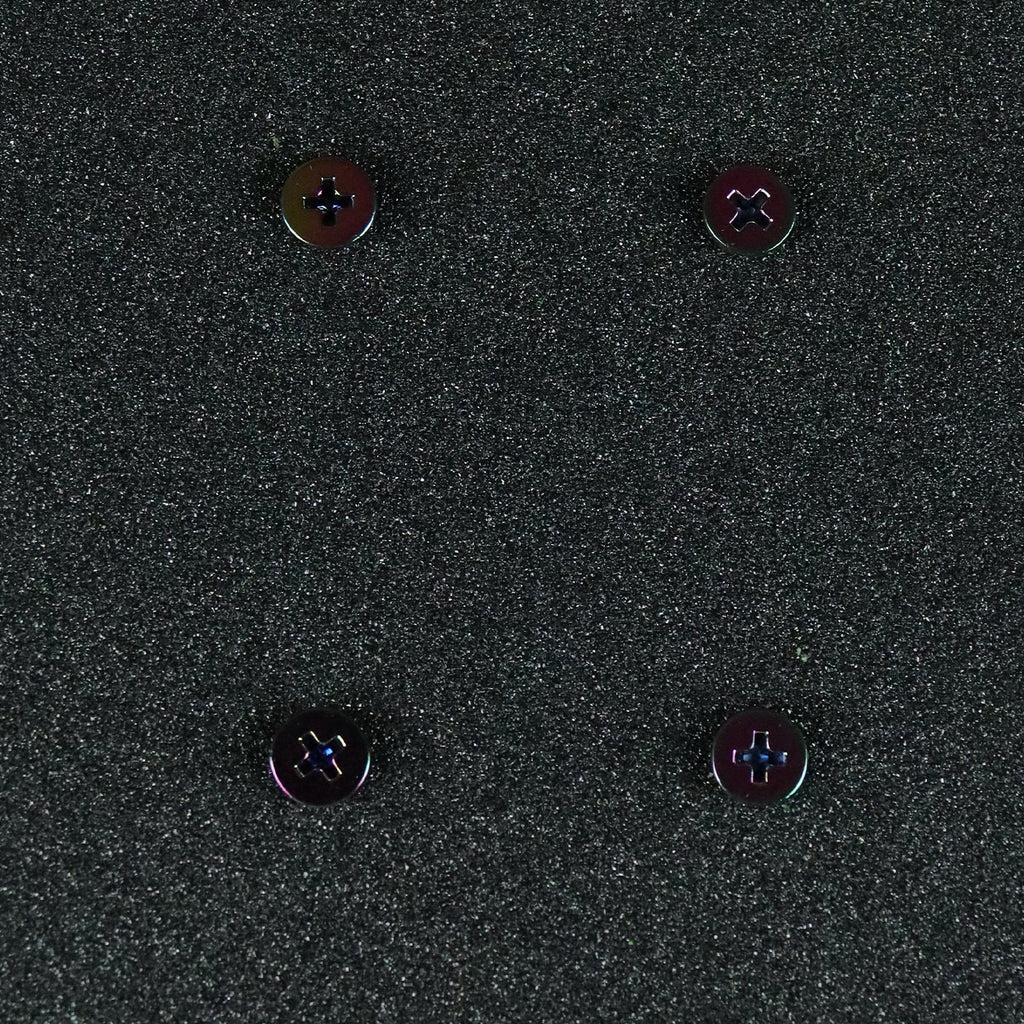 Dime Bag Skateboard Mounting Hardware 1" Phillips Oil Slick Bolts / Silver Nuts
