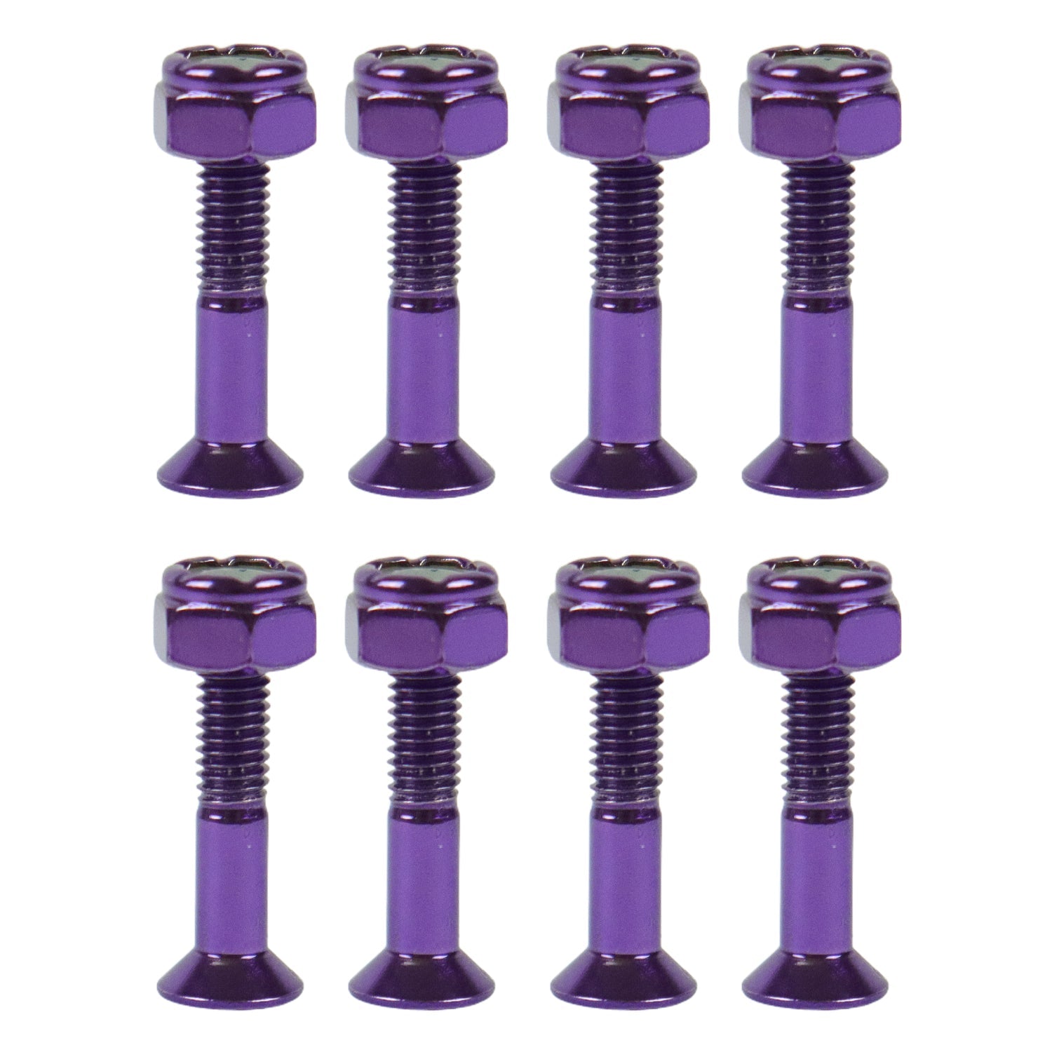 Dime Bag Skateboard Mounting Hardware 1" Phillips Purple Nuts and Bolts