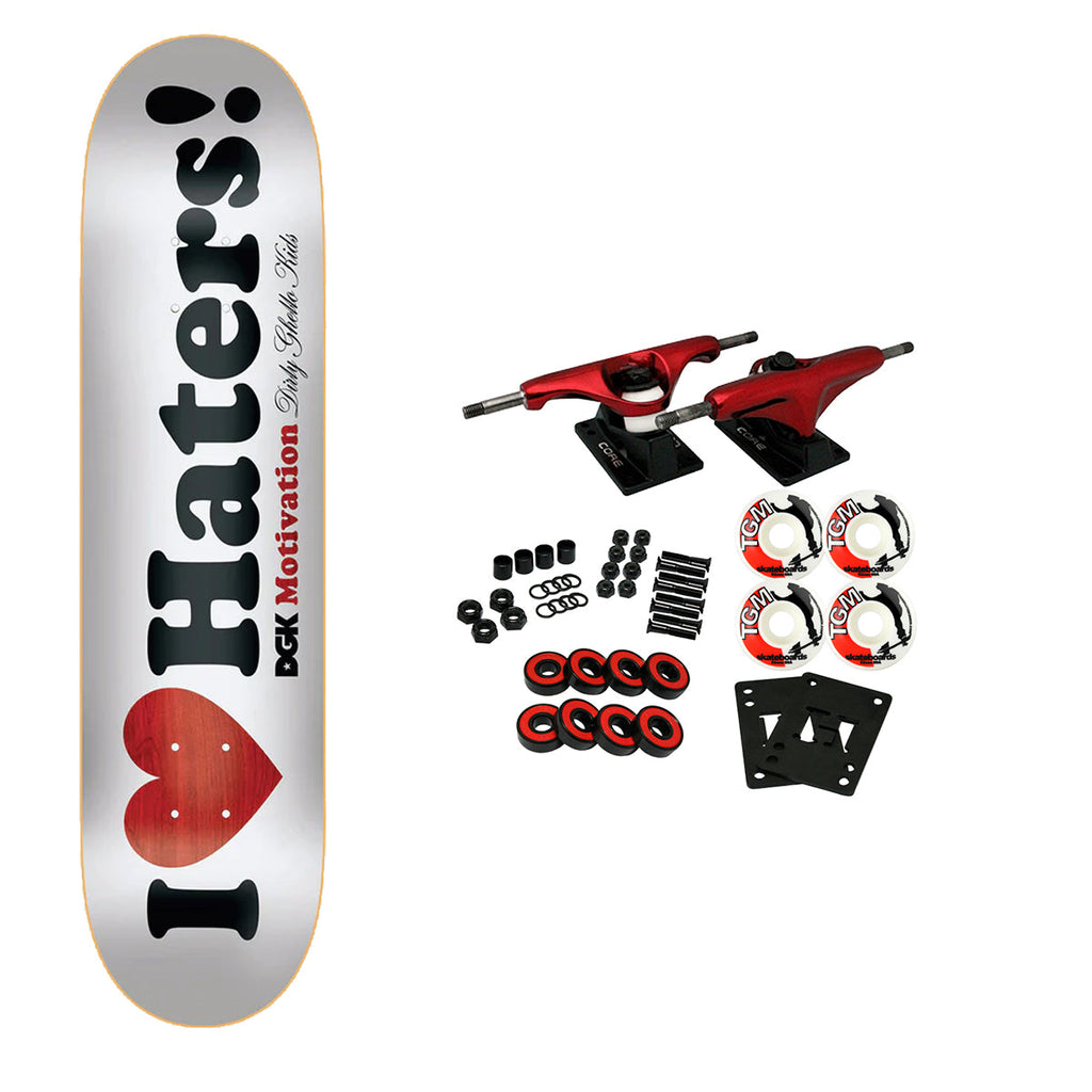 DGK Skateboard Complete Haters White 7.75" x 31.5"