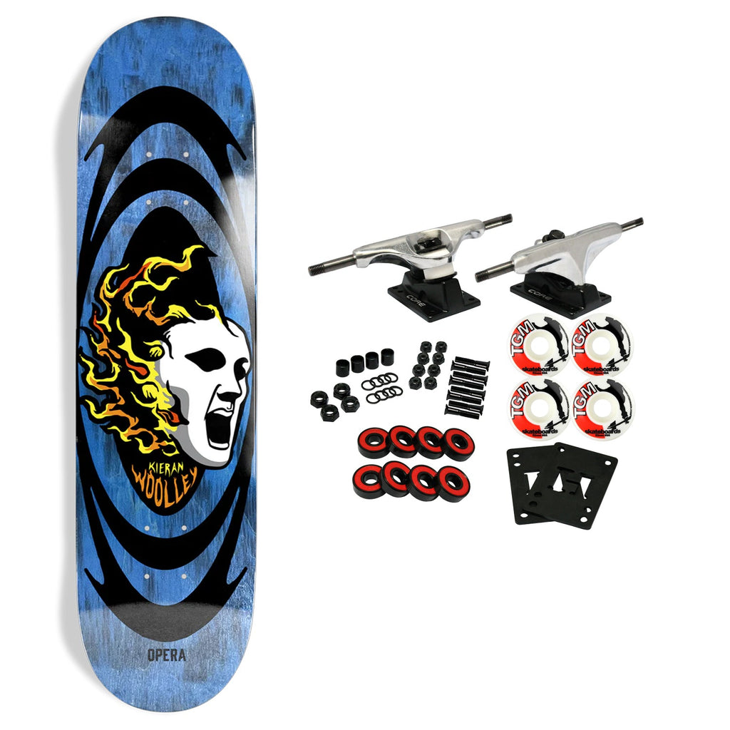 Opera Skateboard Complete Kieran Woolley Screaming Mask Blue Bleed 8.5" x 31.95"