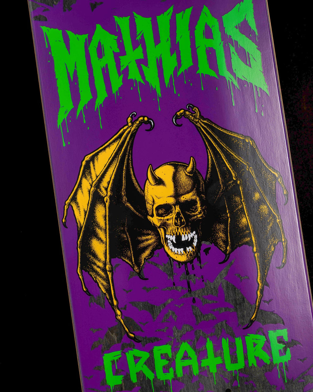 Creature Skateboard Deck Torres Skull Bat Stumps 8.51" x 31.88"