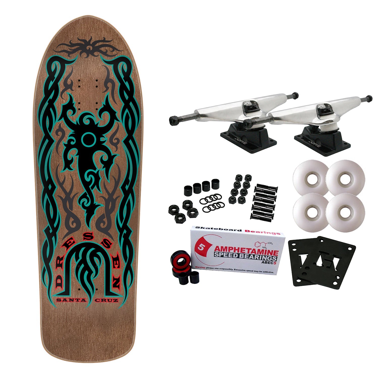 Santa Cruz Skateboard Complete Dressen Tribal Reissue 9.9" x 31.4"