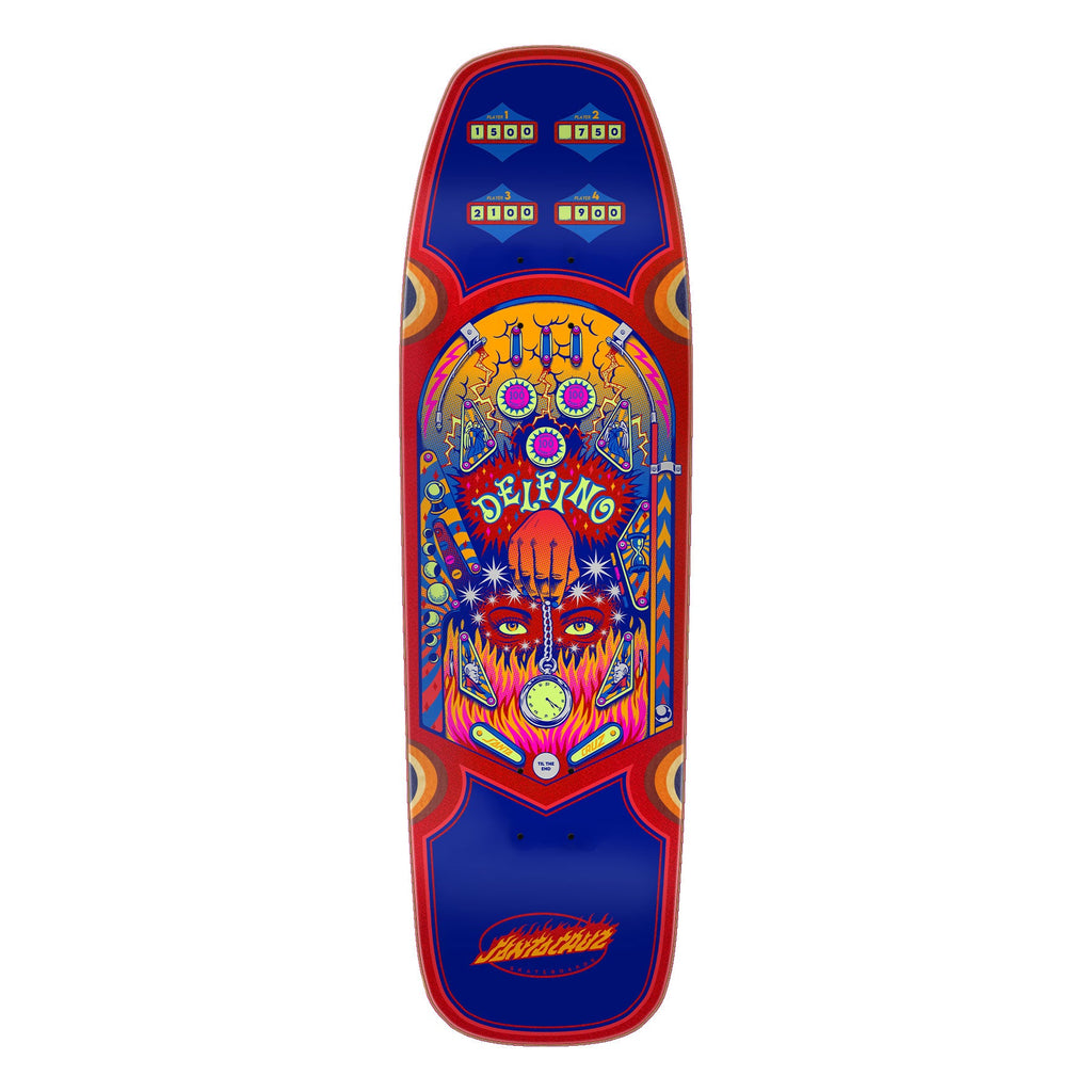 Santa Cruz Skateboard Deck Delfino Pinball 9.14" x 31.5"