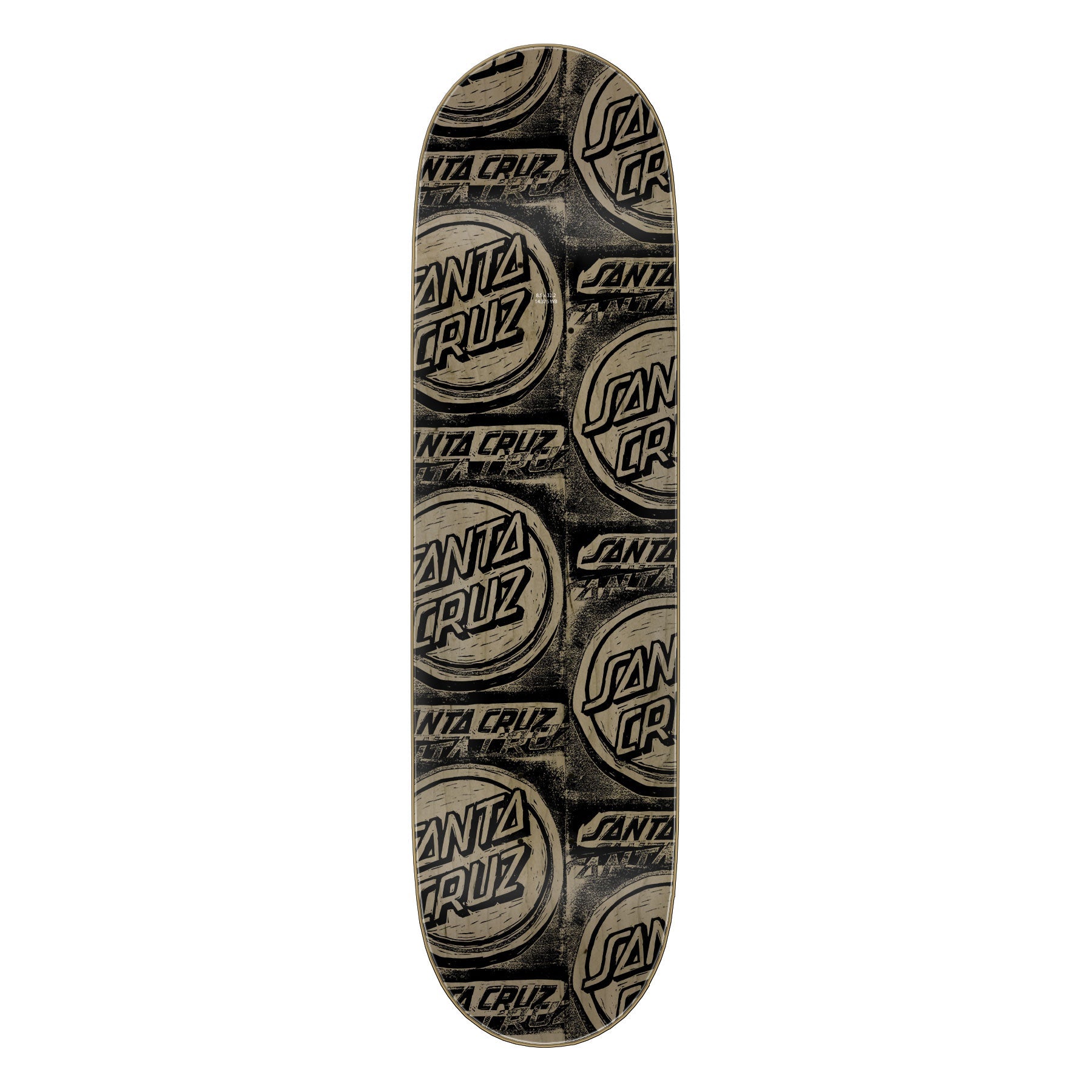 Santa Cruz Skateboard Deck Cut Collage 8.5" x 32.2"