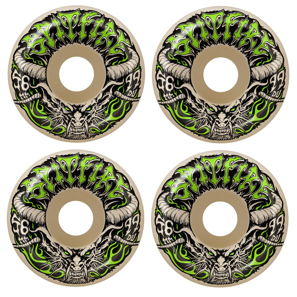 Spitfire Skateboard Wheels 56mm F4 99A Demon Redux Conical Full Natural