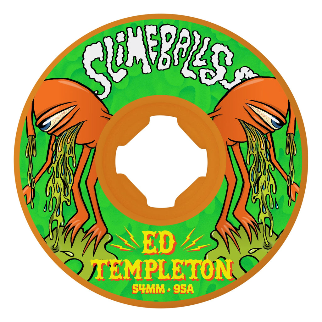 Slime Balls Skateboard Wheels 54mm Ed Templeton Vomit Mini Hardline 95A Orange