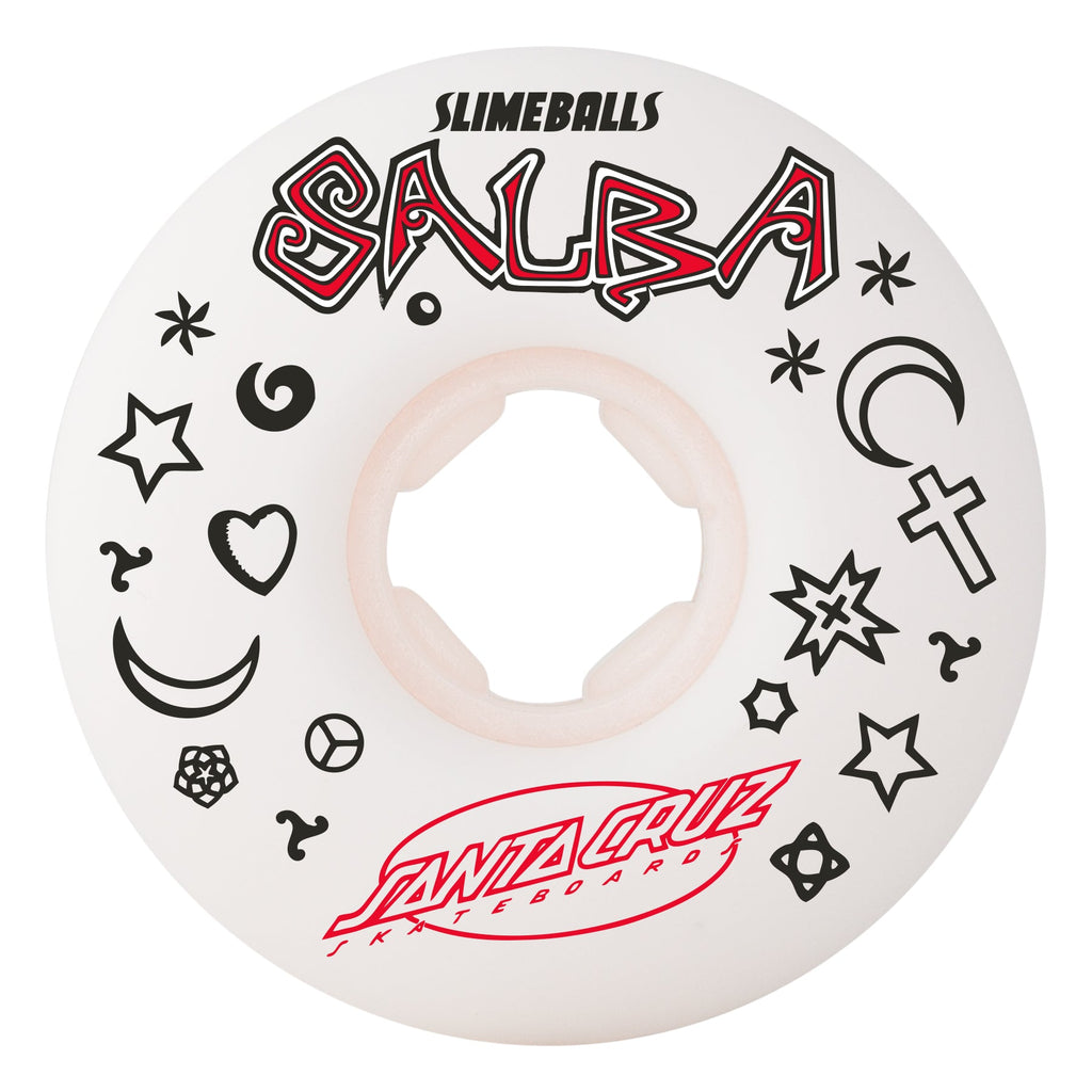 Slime Balls Skateboard Wheels 56mm Salba Witch Doctor Reissue Chubbies 99A White