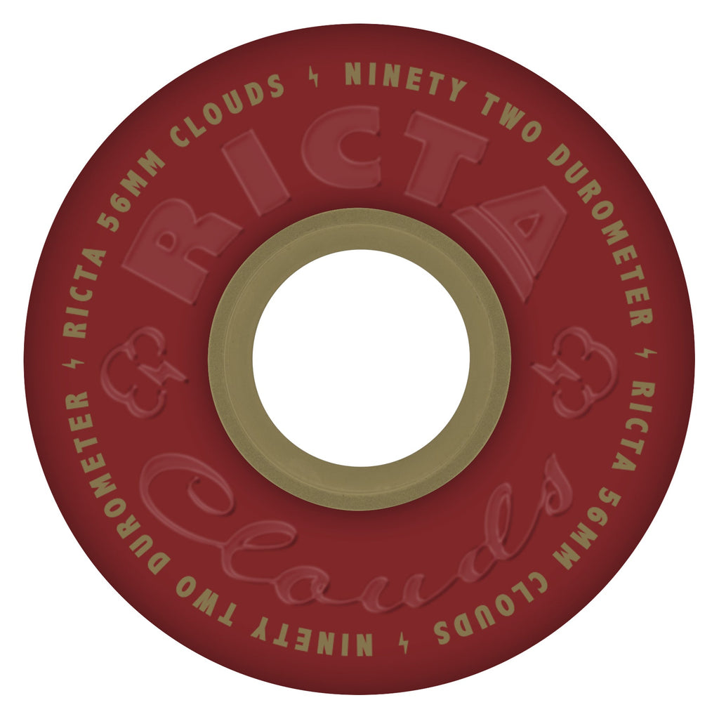 Ricta Skateboard Wheels 56mm Clouds 92A Maroon