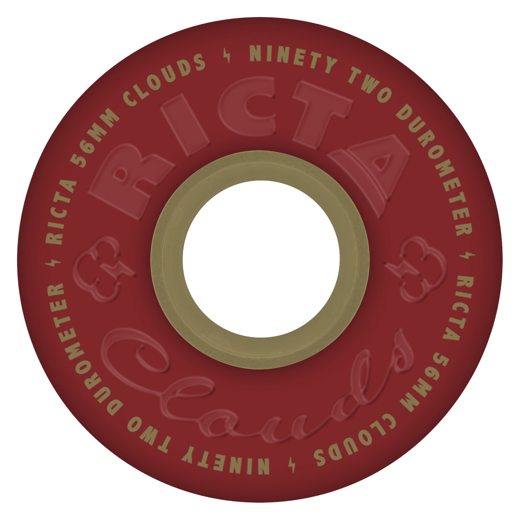 Ricta Skateboard Wheels 56mm Clouds 92A Maroon