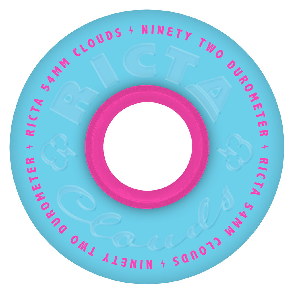 Ricta Skateboard Wheels 54mm Clouds 92A Blue