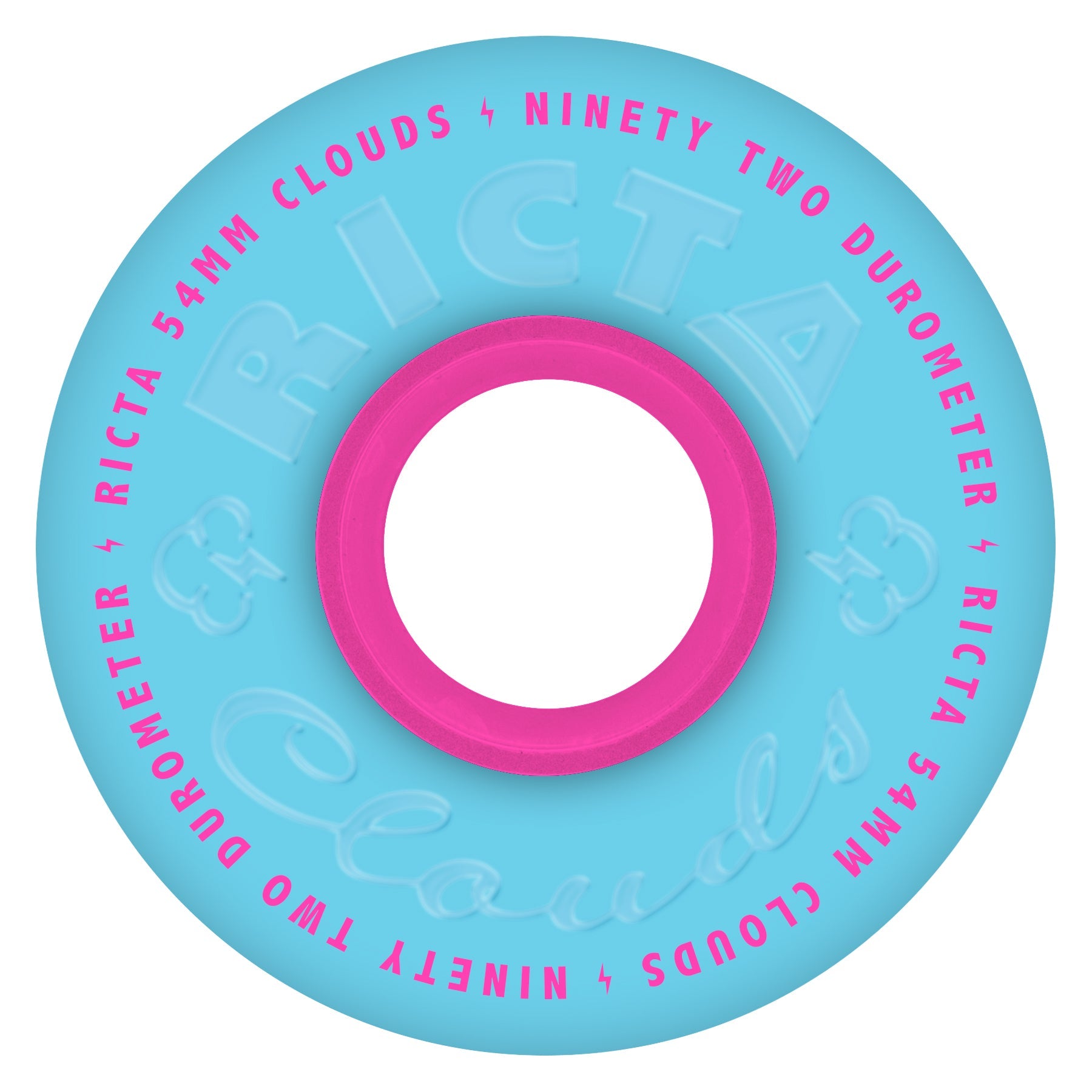 Ricta Skateboard Wheels 54mm Clouds 92A Blue