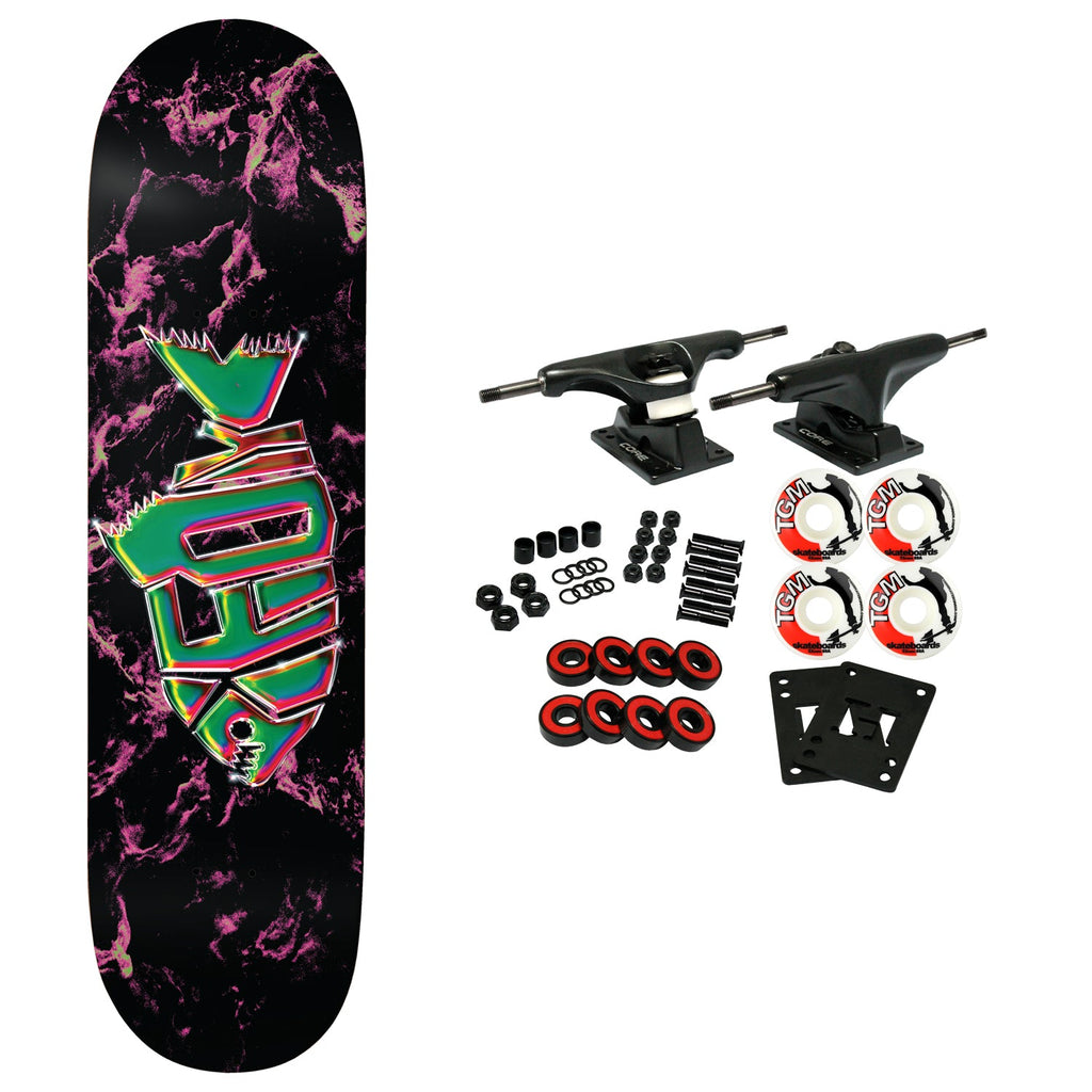 Deathwish Skateboard Complete Jamie Foy Piranha Twin Black 8.5" x 32"