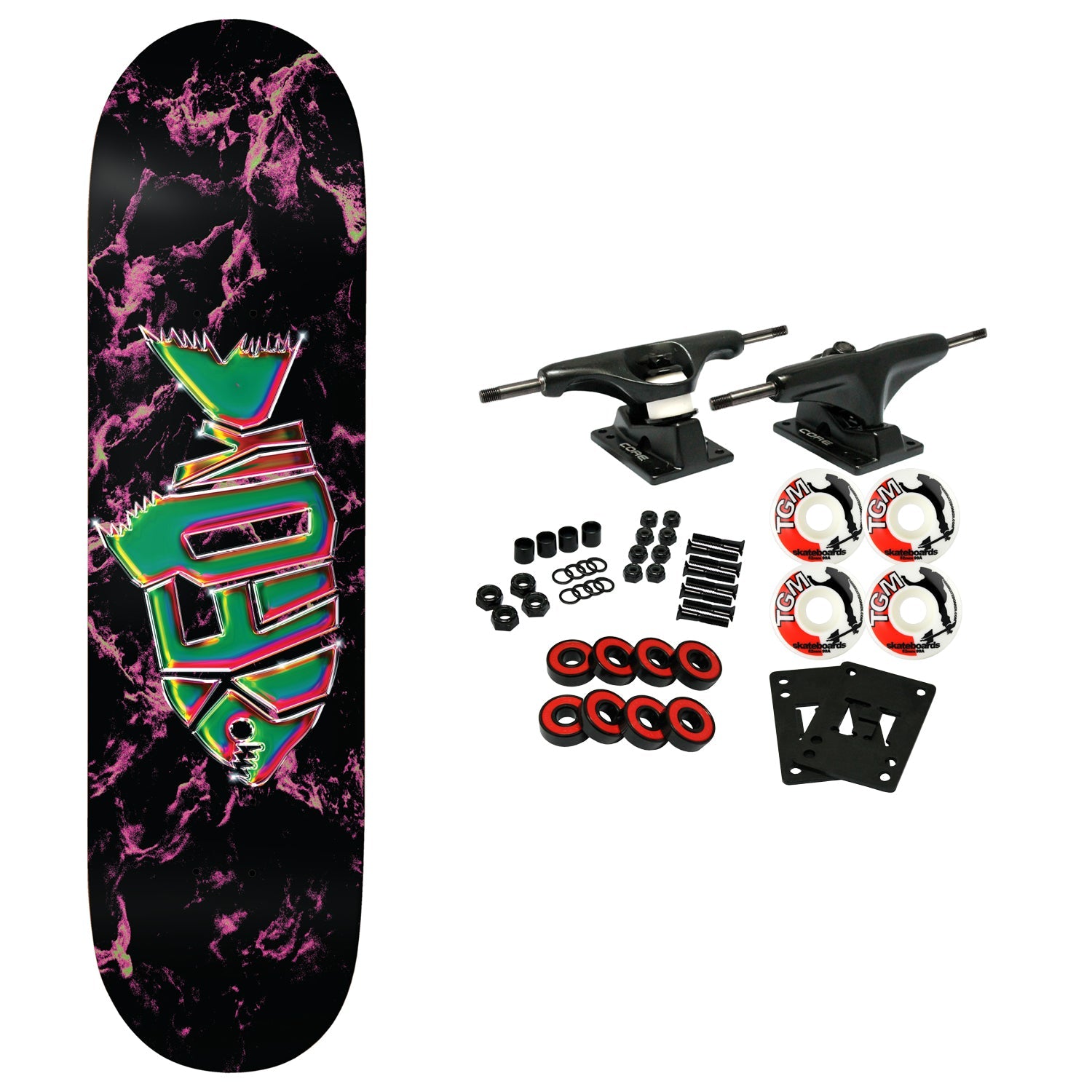 Deathwish Skateboard Complete Jamie Foy Piranha Twin Black 8.5" x 32"