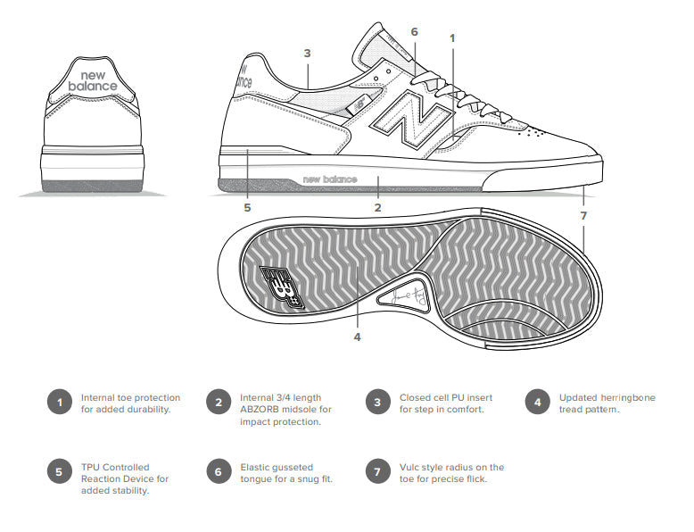 New Balance Numeric Skateboard Shoes Jamie Foy 306 Cup Black/Black