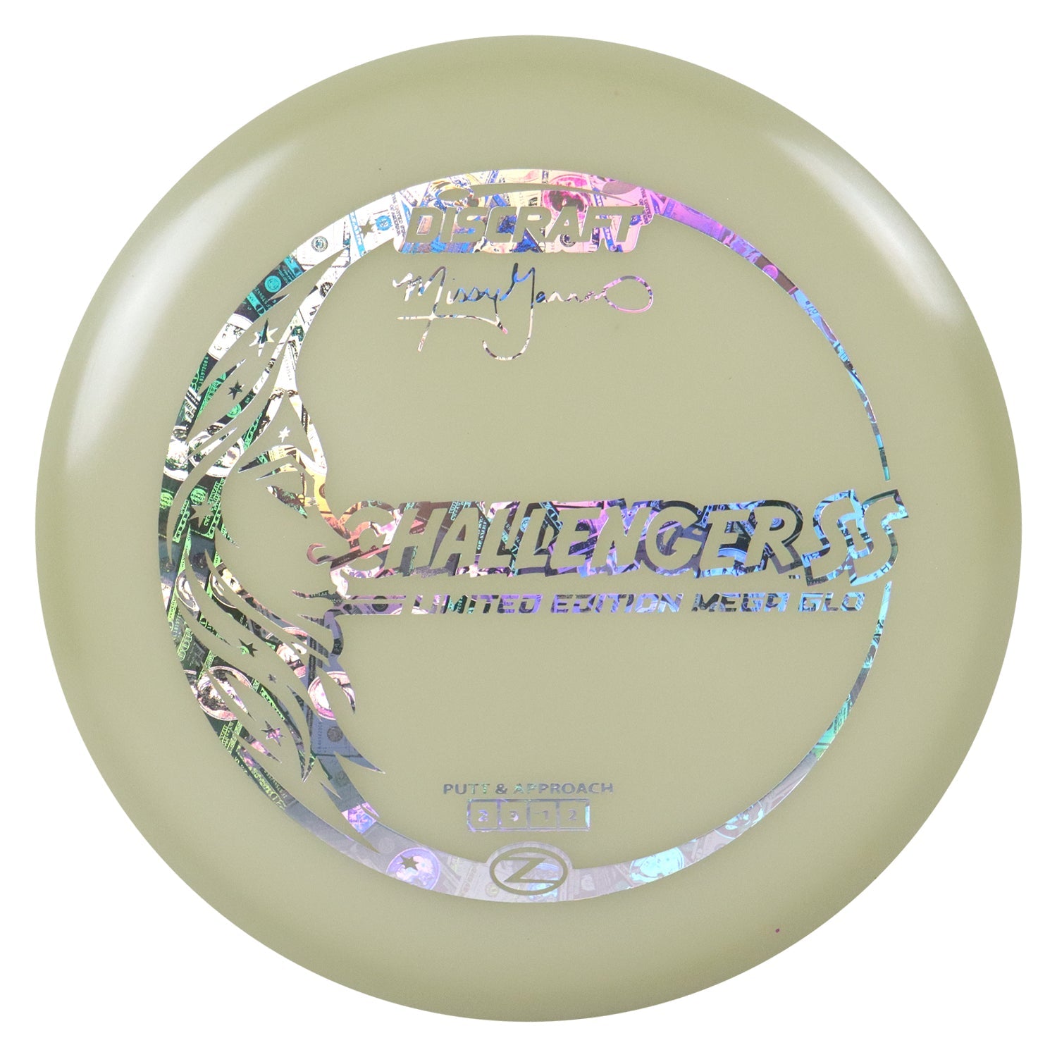 Discraft Disc Golf 2026 Missy Gannon Mega-Glo Challenger SS Putter 2/3/-1/2 - Choose Exact Disc