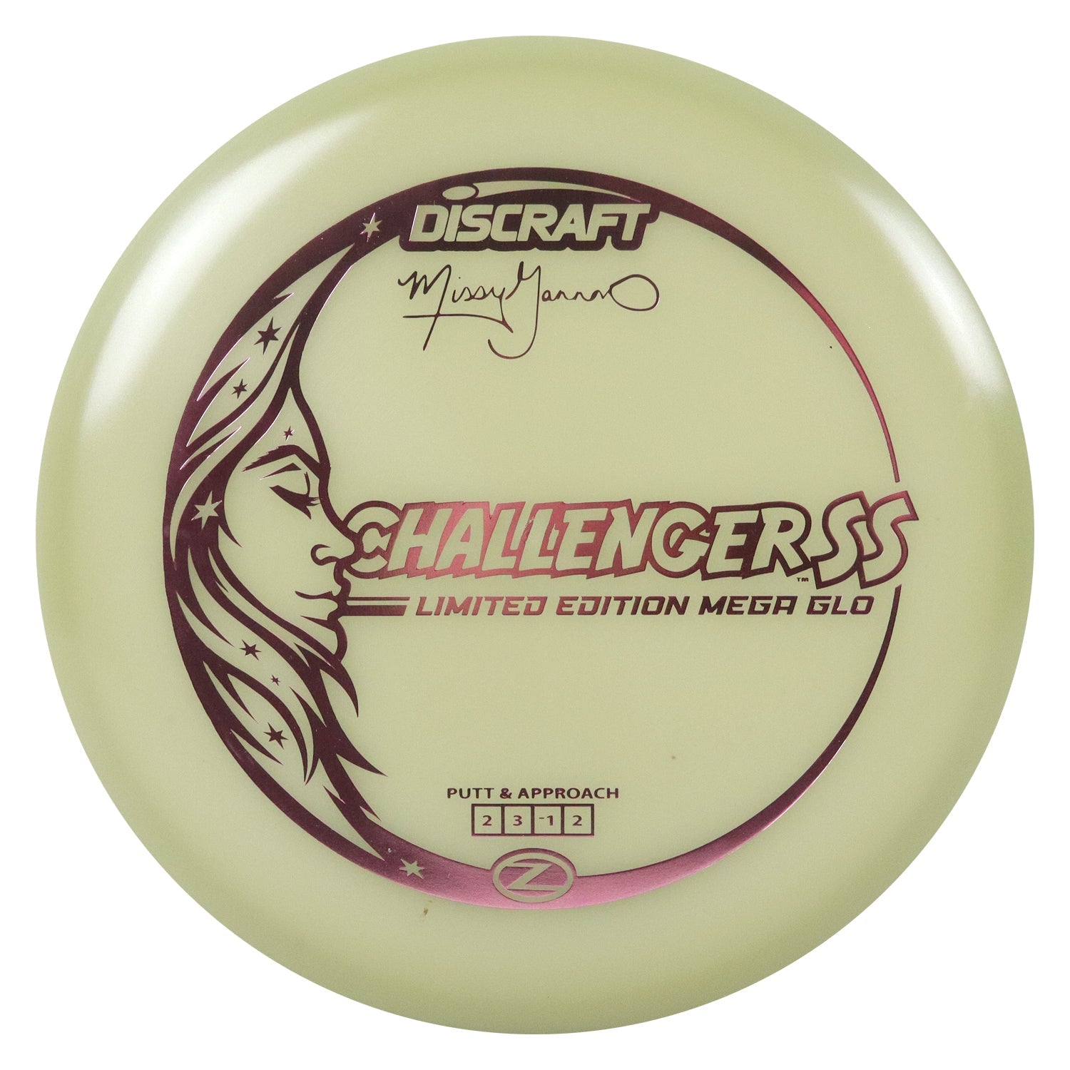 Discraft Disc Golf 2026 Missy Gannon Mega-Glo Challenger SS Putter 2/3/-1/2 - Choose Exact Disc