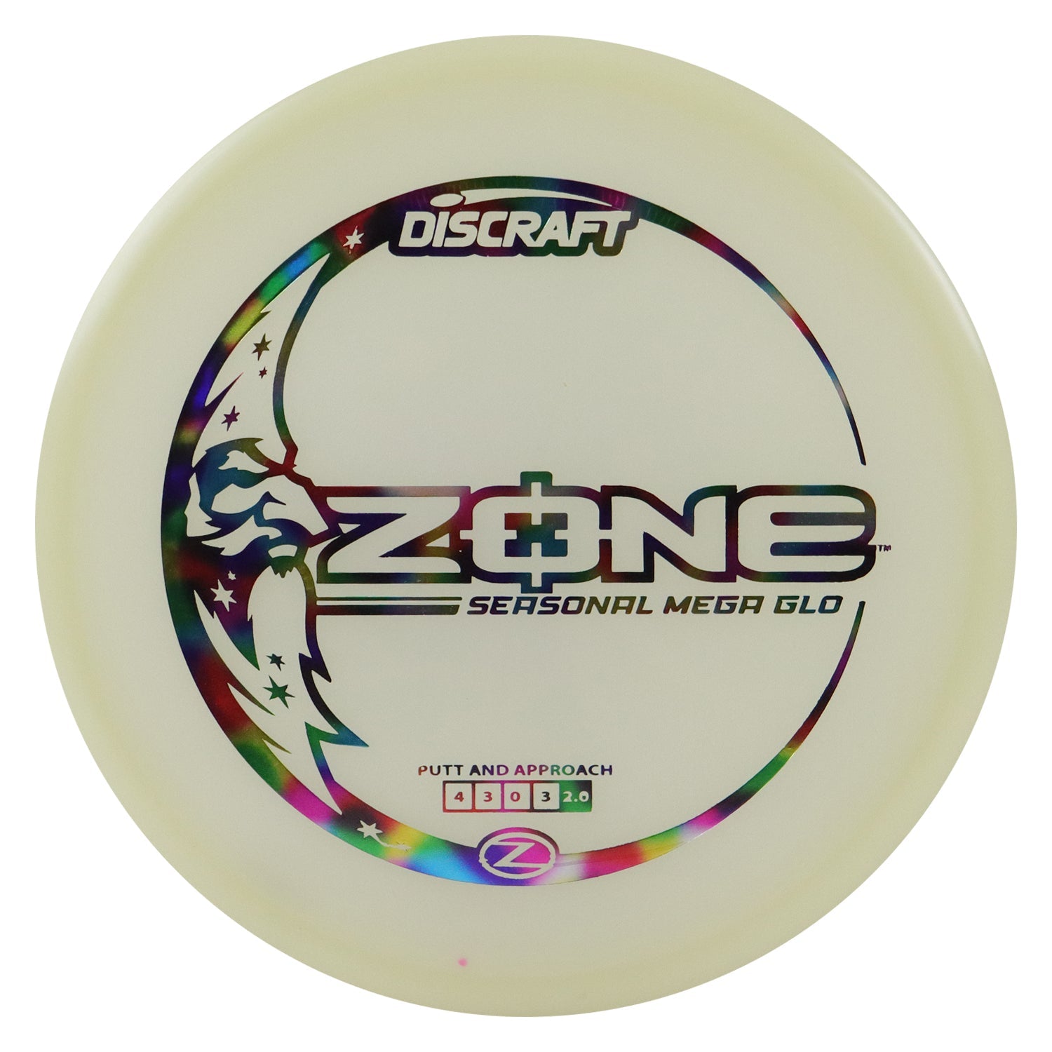 Discraft Disc Golf Seasonal Mega-Glo Zone Putter 4/3/0/3 - Choose Exact Disc