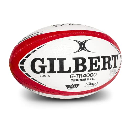World Rugby Shop X GilbertG-TR4000 Rugby Ball - Adultand Youth Sizes 3, 4, and 5 -Hand Stitched - 3 PlyConstruction