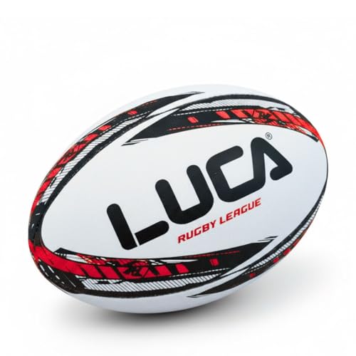 LUCA Rugby Ball Youth andAdult Sizes 3, 4 & 5 - HandStitched Super Grip TrainingBall - Durable 3-Ply WaterproofSurface for College & ClubPractice