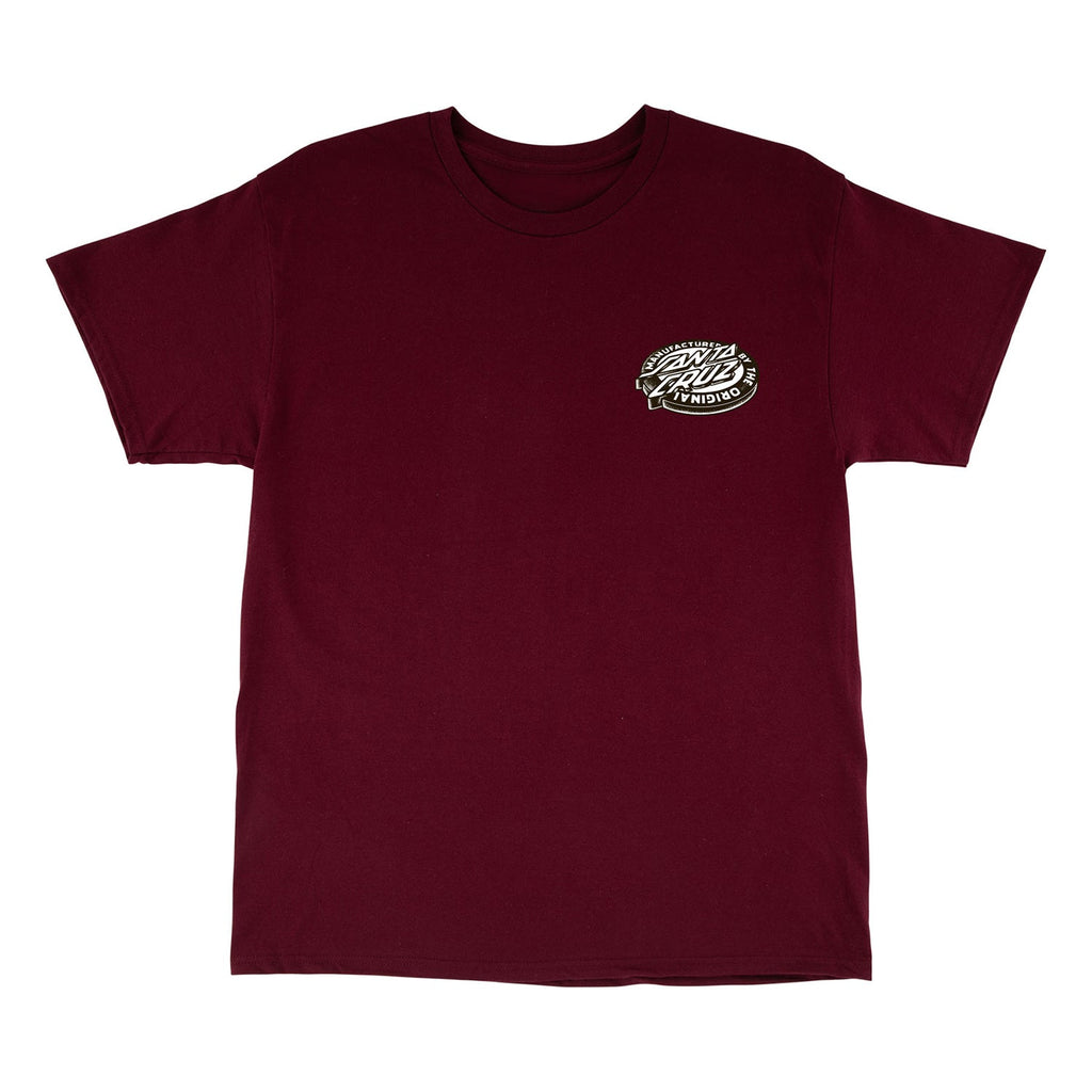 Santa Cruz Skateboards Shirt Natas Sketch Panther Maroon