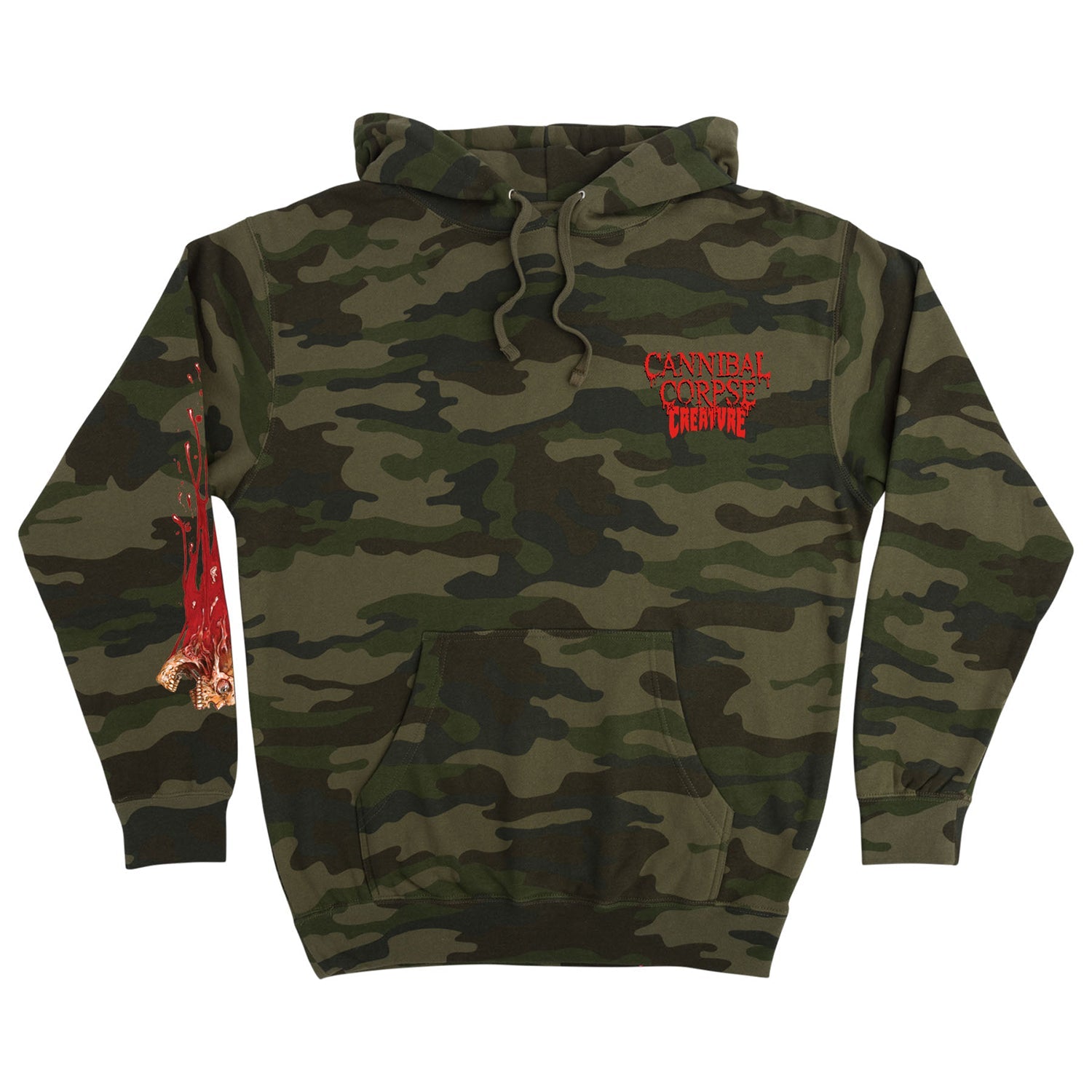 Creature Skateboards Hoody Cannibal Corpse Pullover Forest Camo