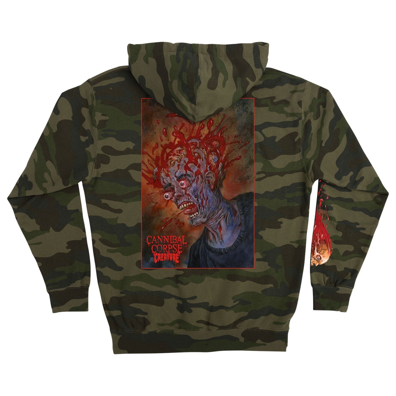Creature Skateboards Hoody Cannibal Corpse Pullover Forest Camo