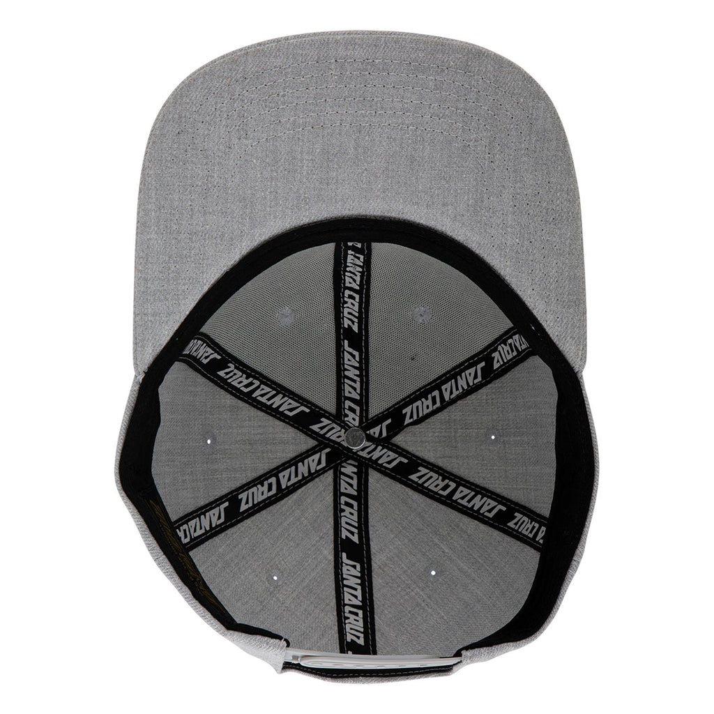 Santa Cruz Skateboards Hat Cruz Label Snapback Heather Grey/White/Silver