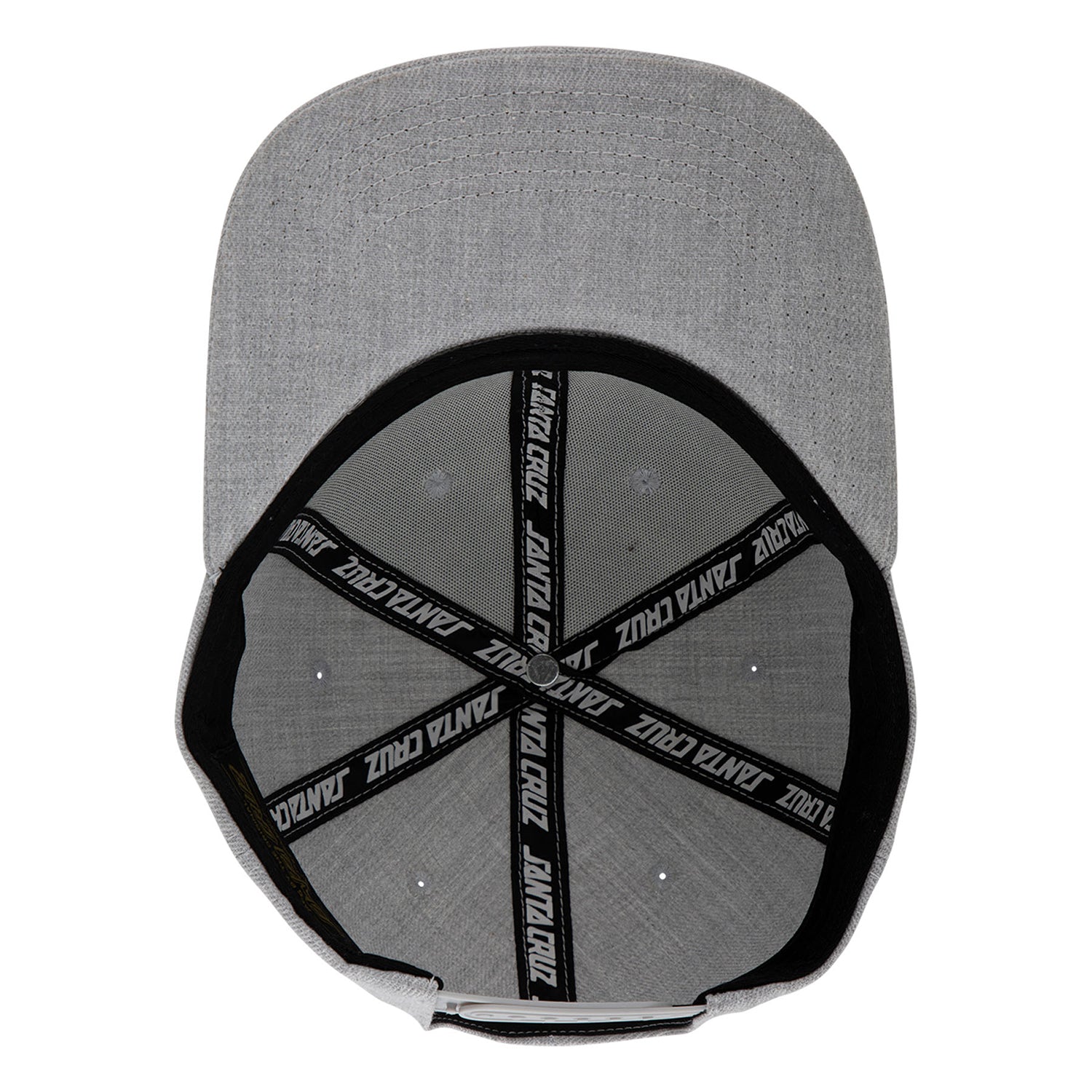 Santa Cruz Skateboards Hat Cruz Label Snapback Heather Grey/White/Silver