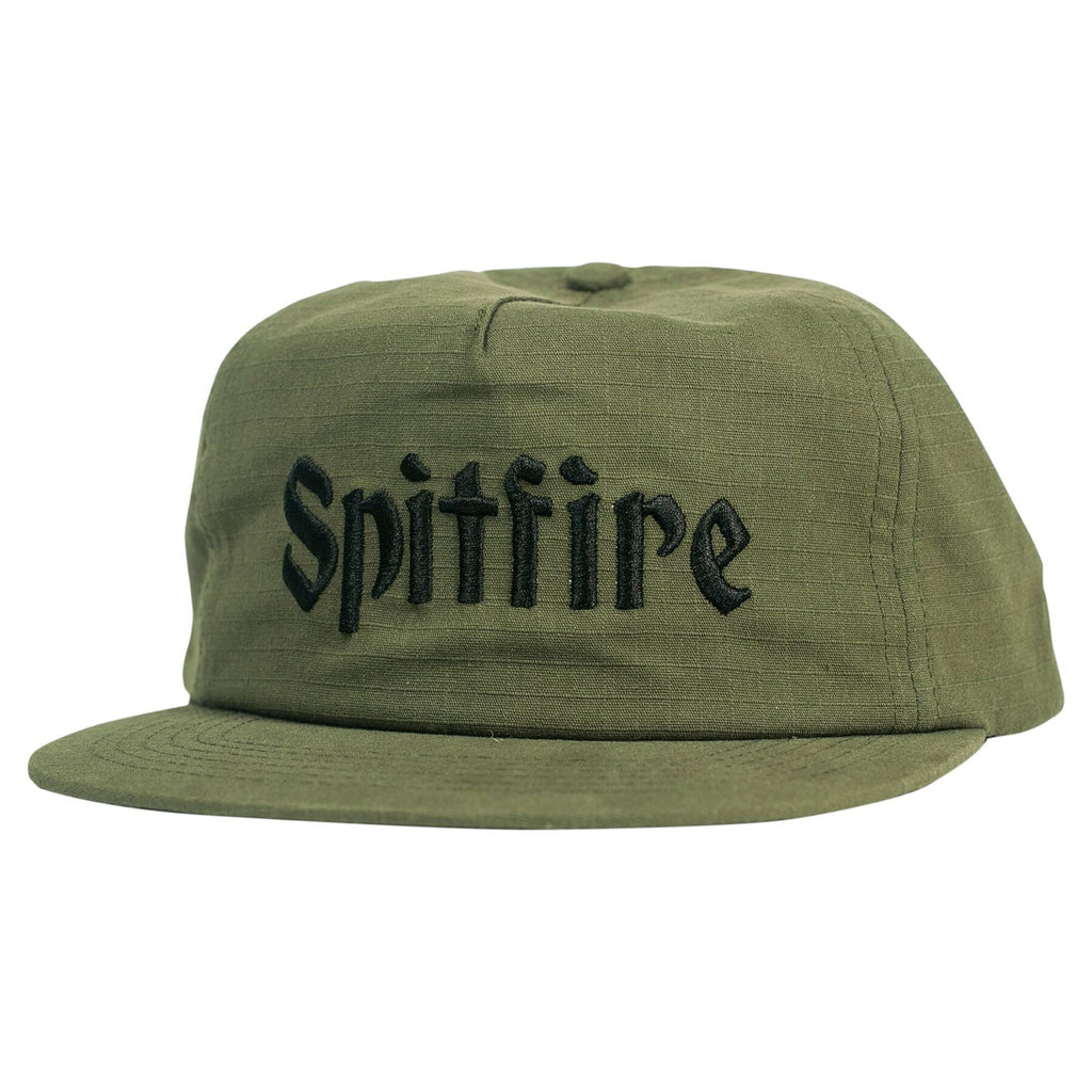 Spitfire Wheels Hat Molotov Script Snapback Olive/Black