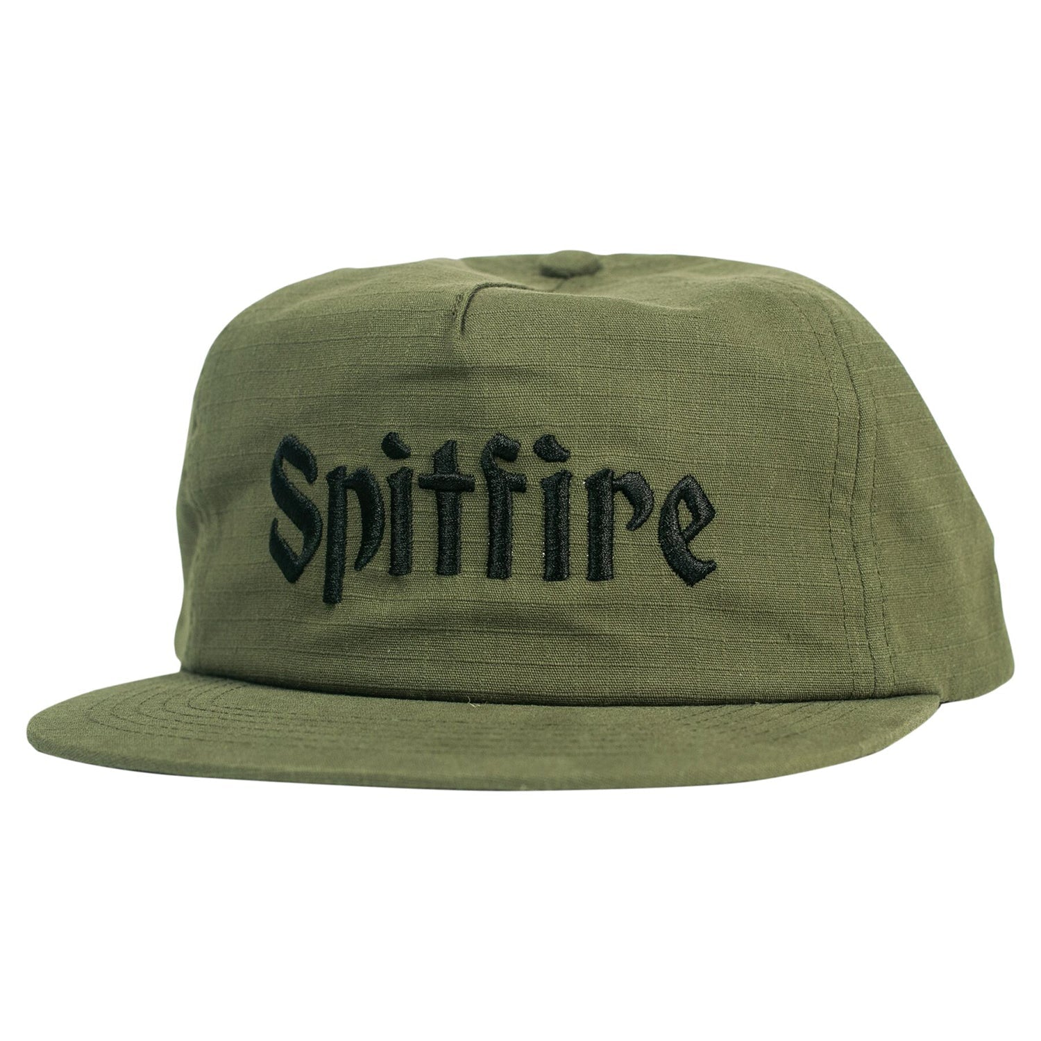 Spitfire Wheels Hat Molotov Script Snapback Olive/Black
