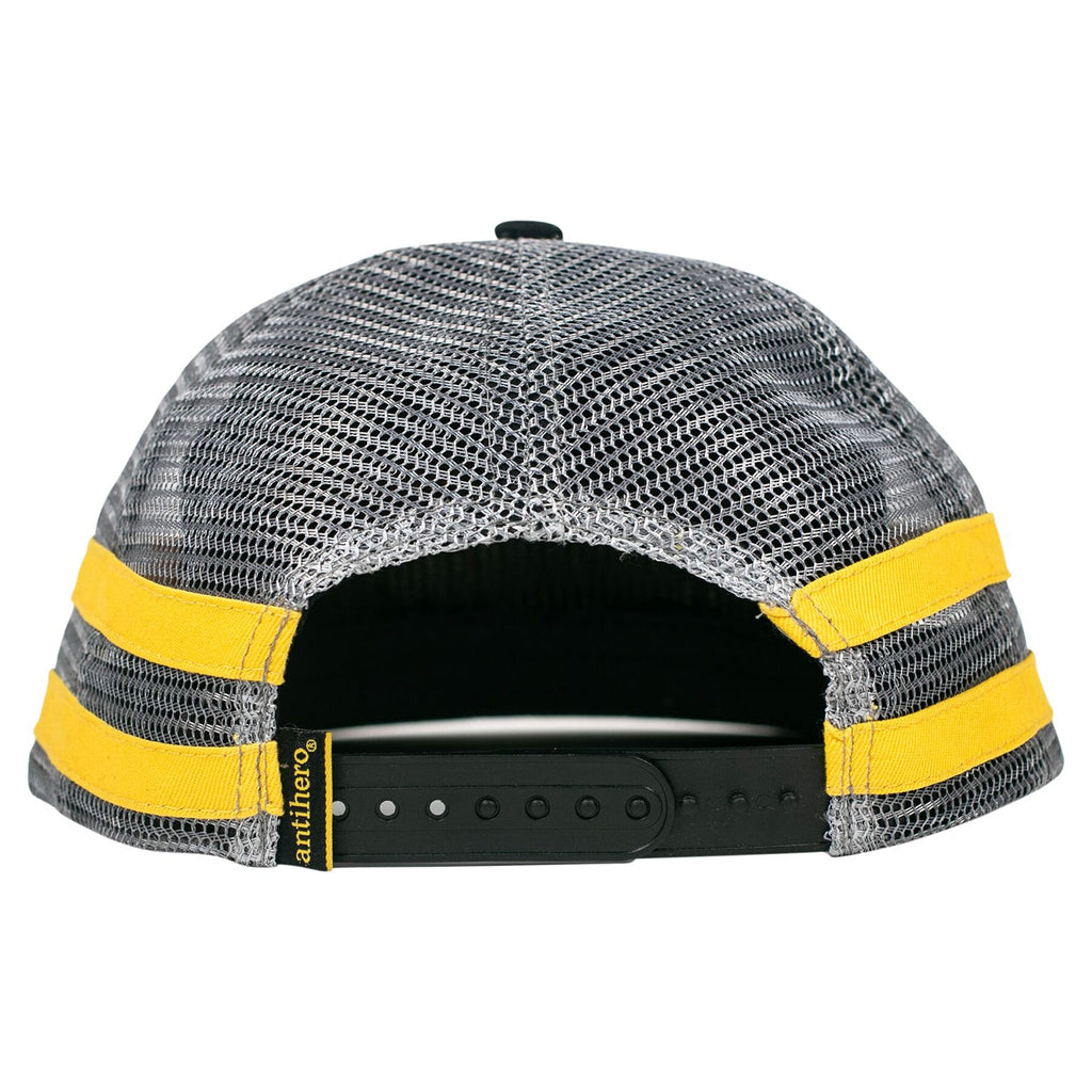 Anti Hero Skateboards Hat Basic Eagle Snapback Black/Charcoal/Yellow