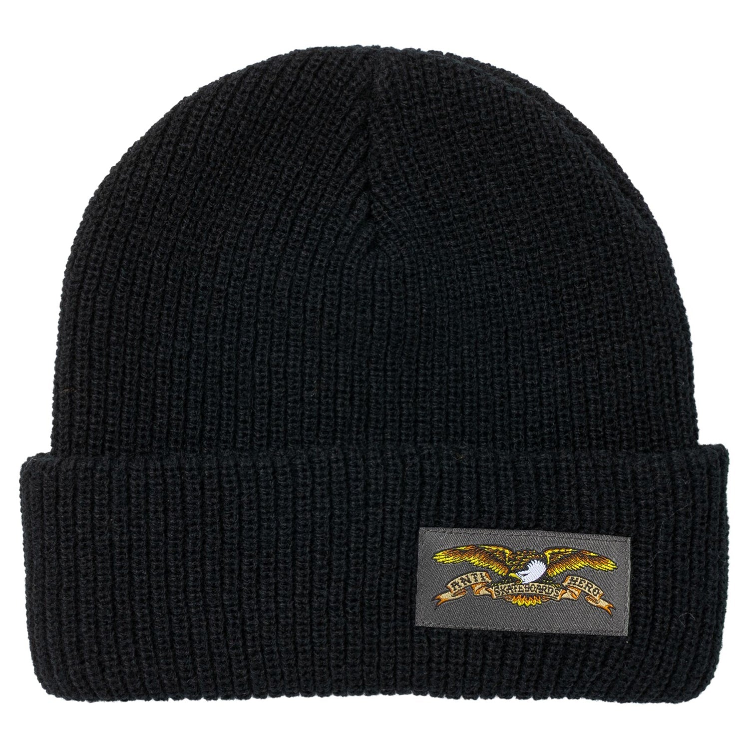 Anti Hero Skateboards Beanie Full Eagle Label Cuff Black/Grey