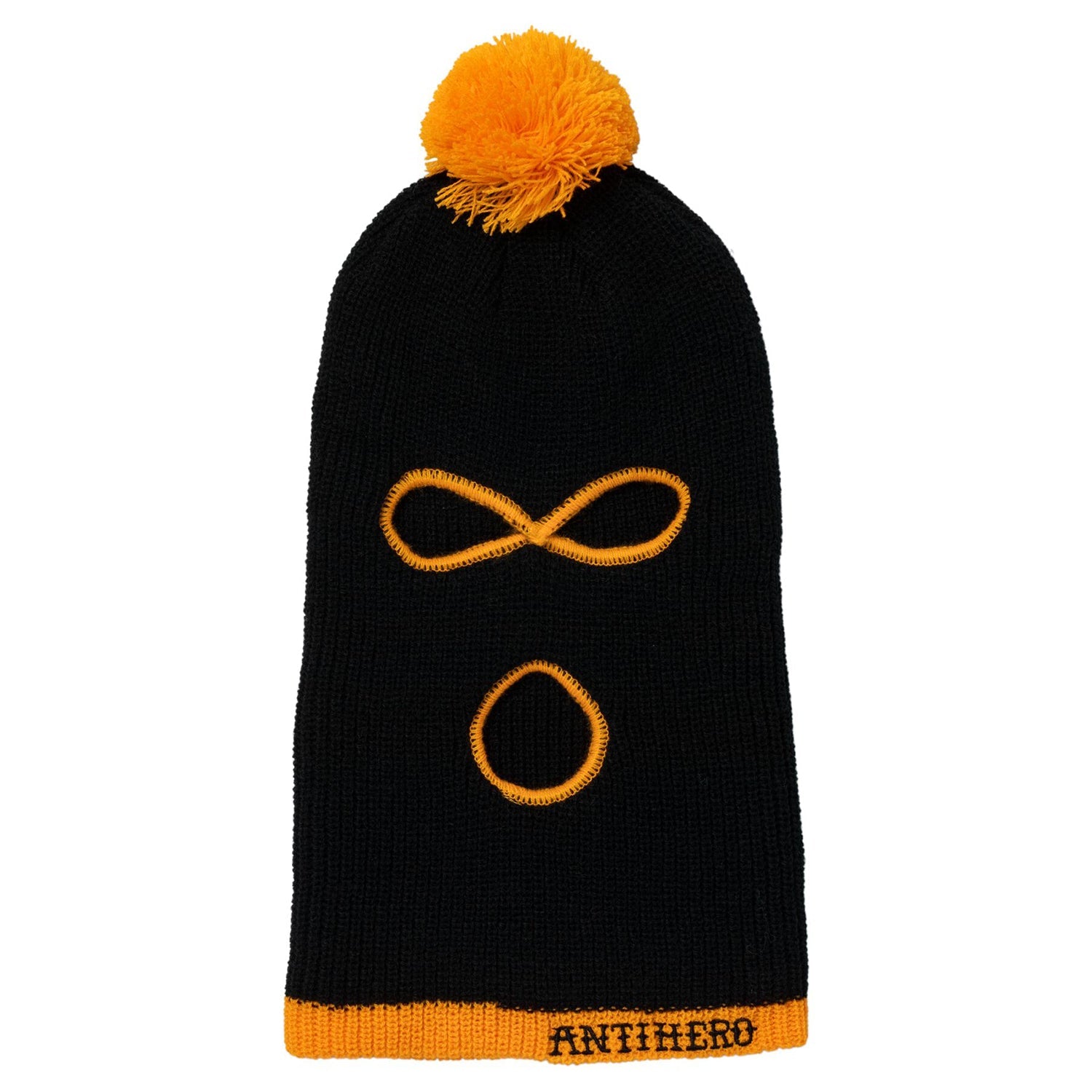Anti Hero Skateboards Beanie Full Face Pomski Black/Orange