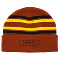 Krooked Skateboards Beanie Eyes Cuff Dark Red/Gold/Black
