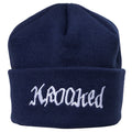 Krooked Skateboards Beanie Double OK Script Cuff Navy/White