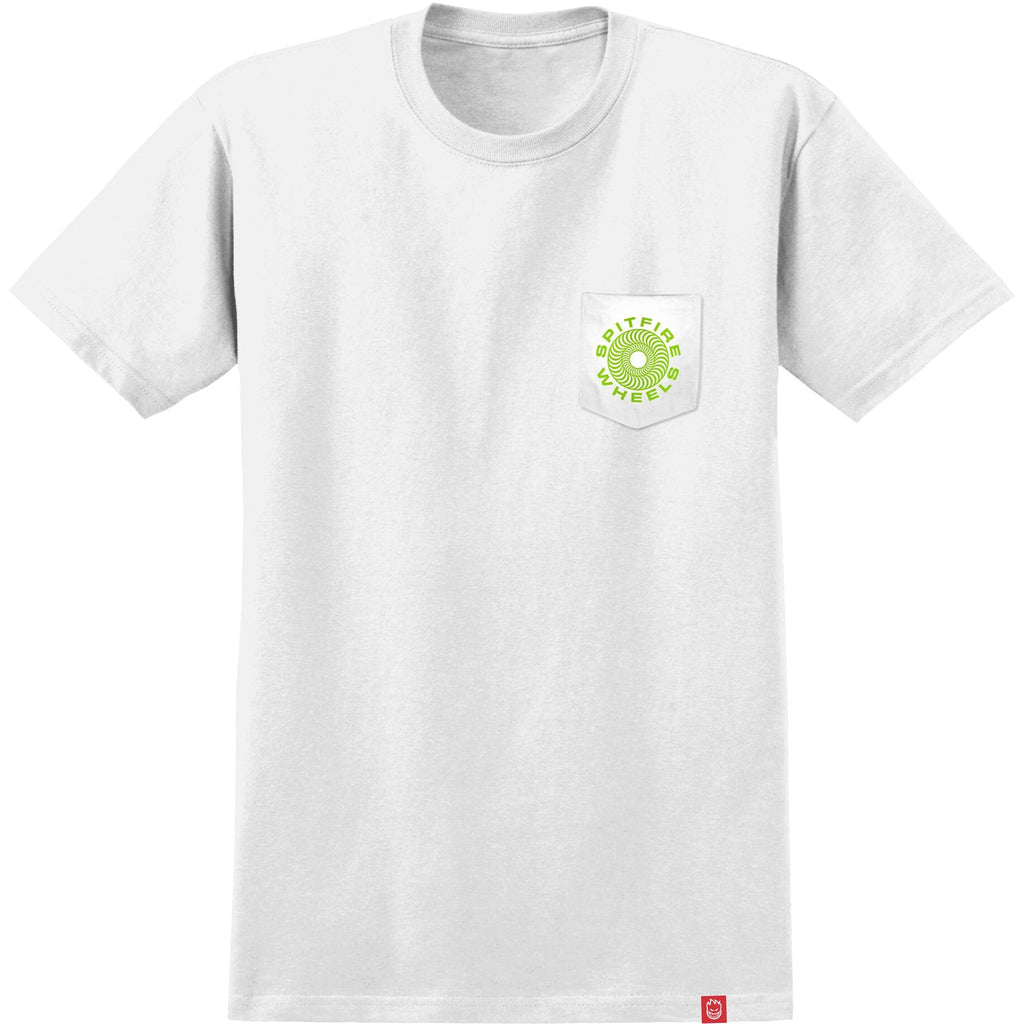 Spitfire Wheels Shirt Classic 87 Swirl Fill White/Green/Black
