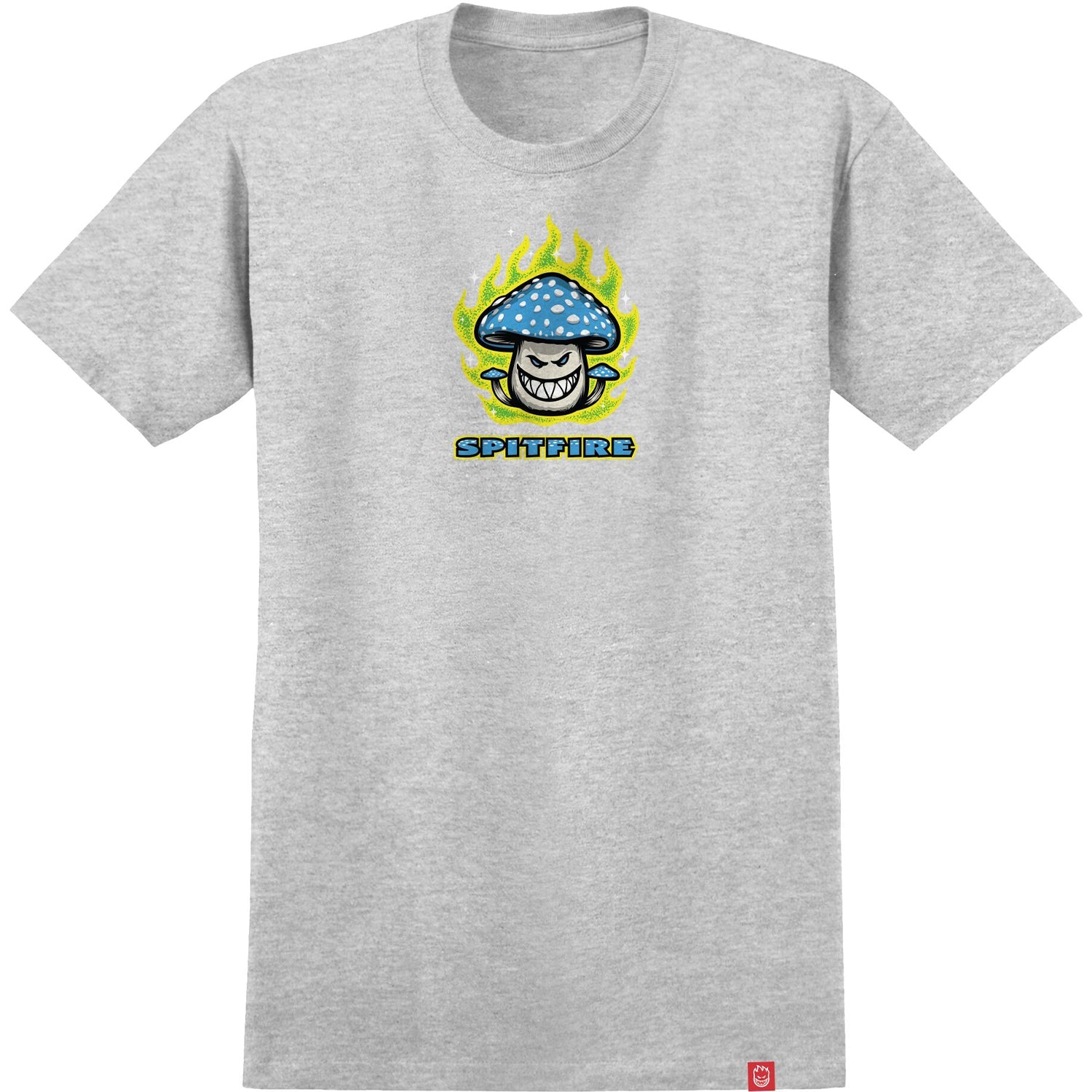 Spitfire Wheels Shirt Mushroom Bighead Heather Grey