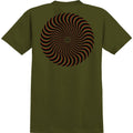 Spitfire Wheels Shirt Classic Swirl Overlay Military Green/Black/Red
