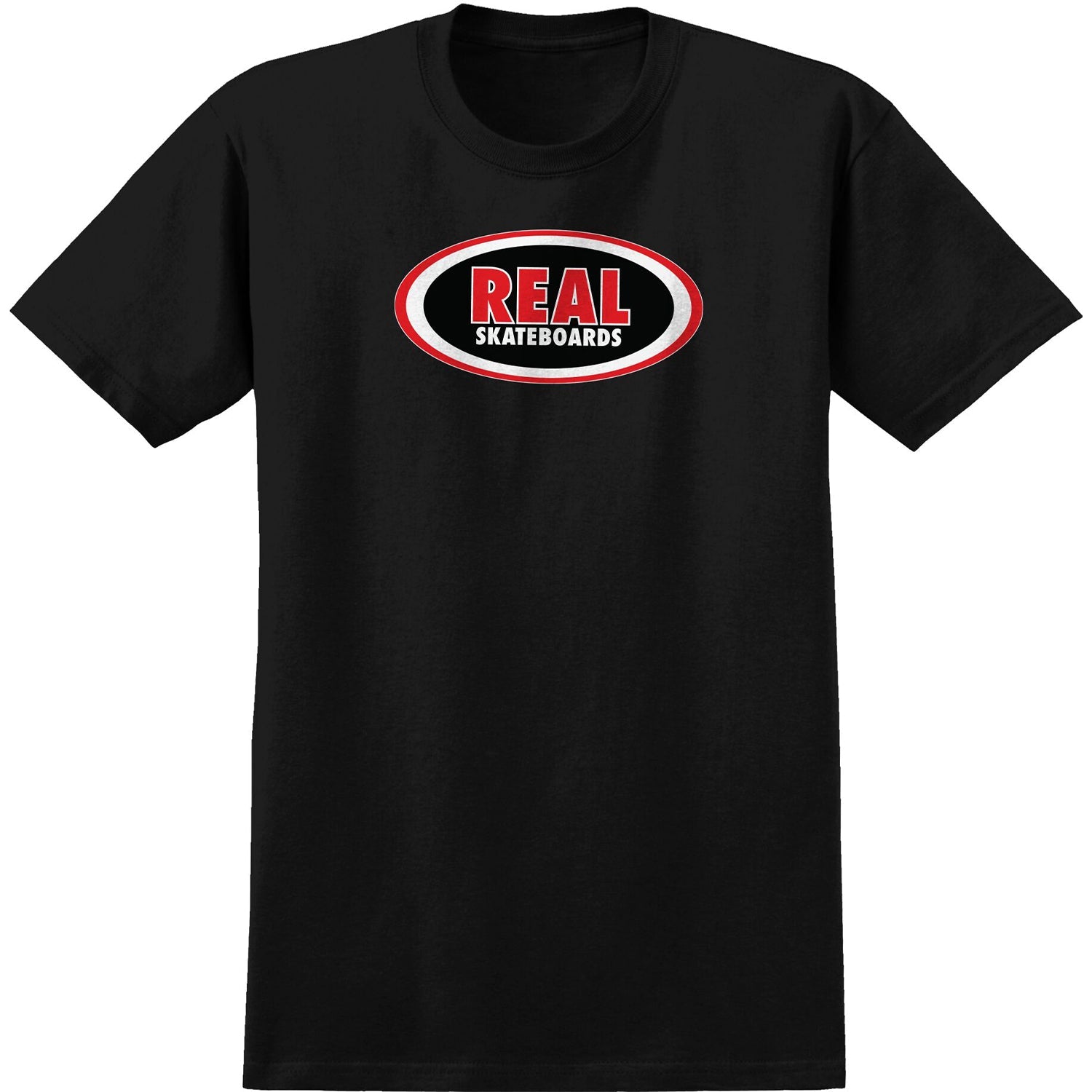 Real Skateboards Shirt Oval Black/Red/White/Black